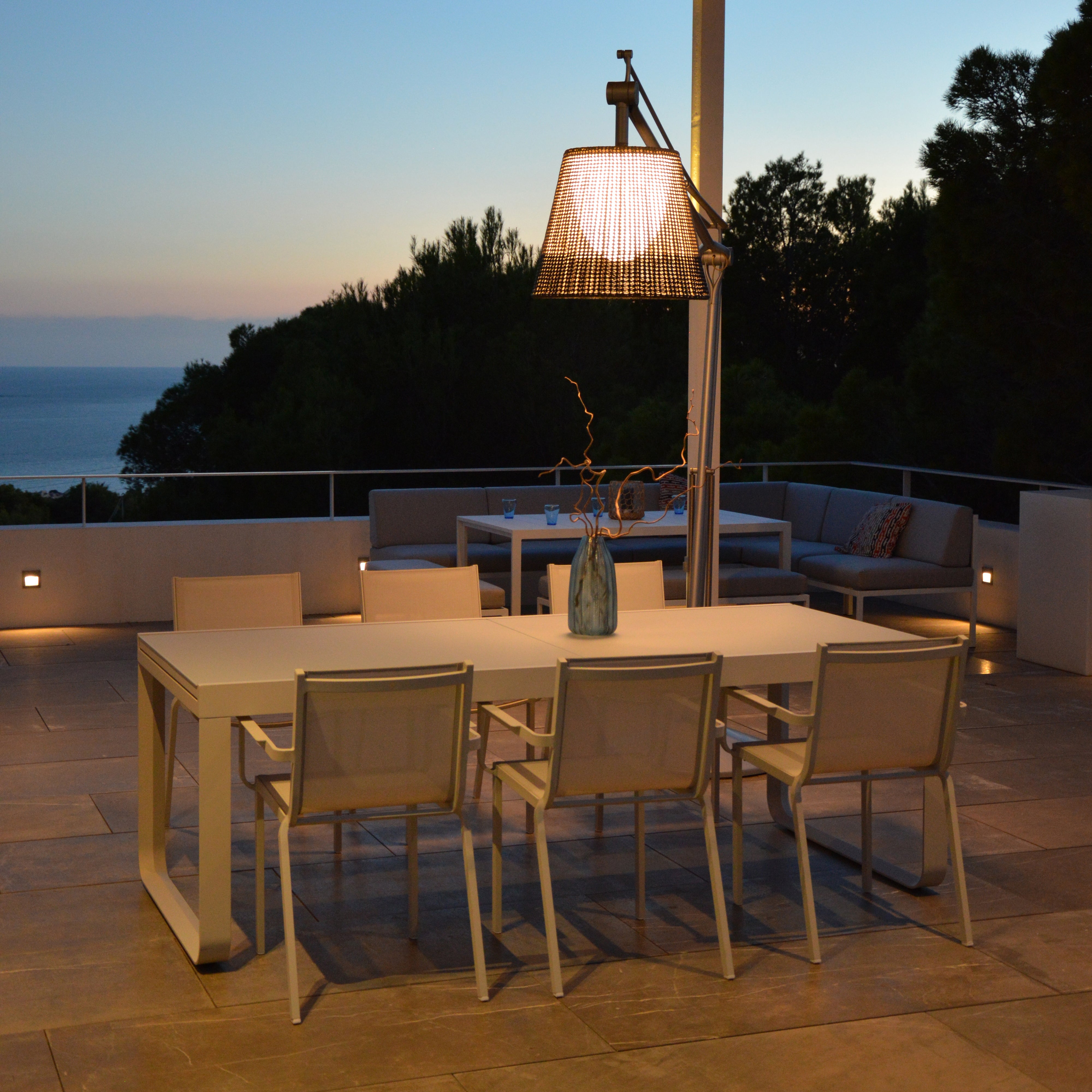 Table de jardin de repas ARCANE Paradise rect gris clair 10/12 personnes - 4