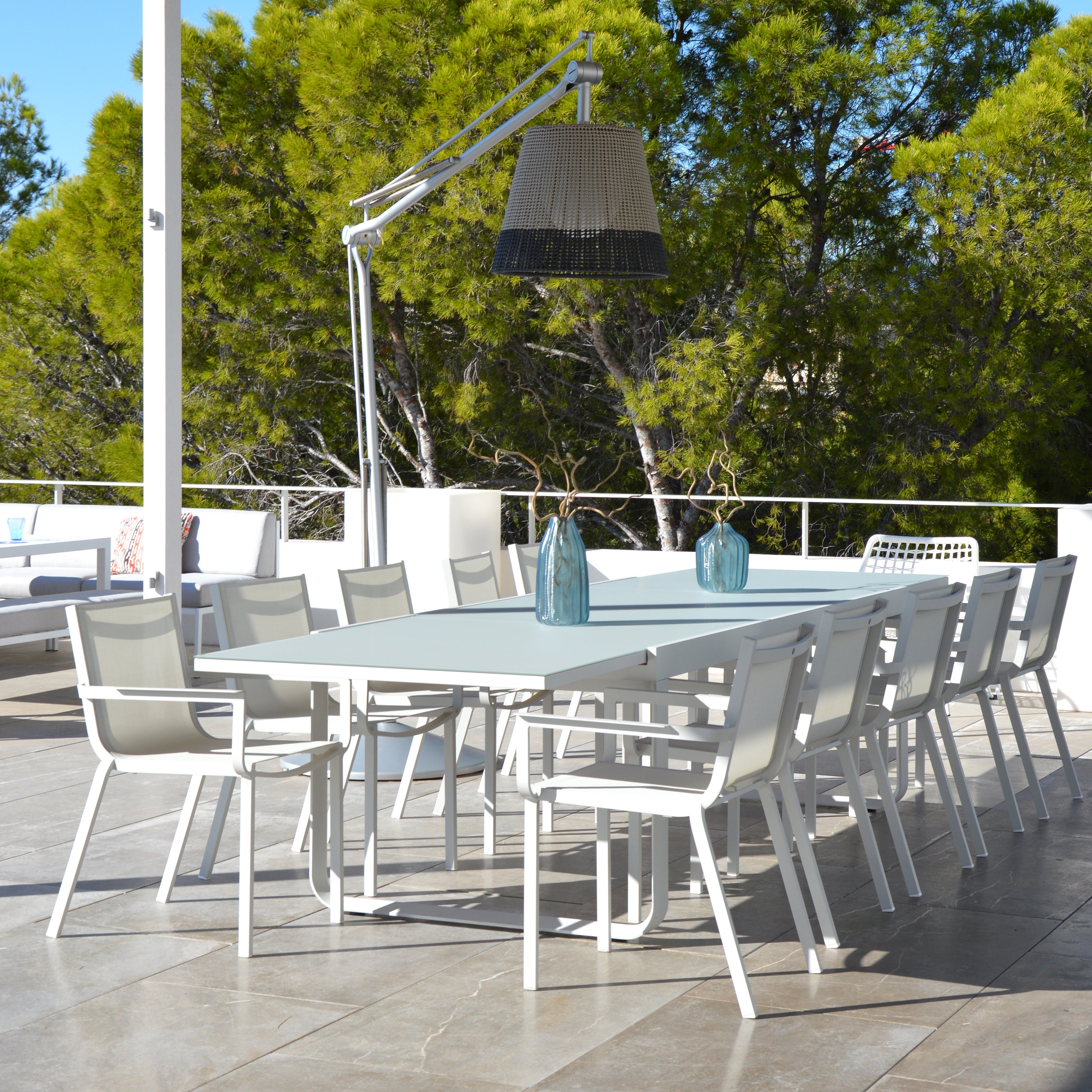Table de jardin de repas ARCANE Paradise rect gris clair 10/12 personnes - 2