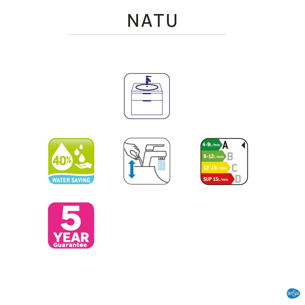 Mitigeur de lavabo chrome S, Natu, SENSEA - 9