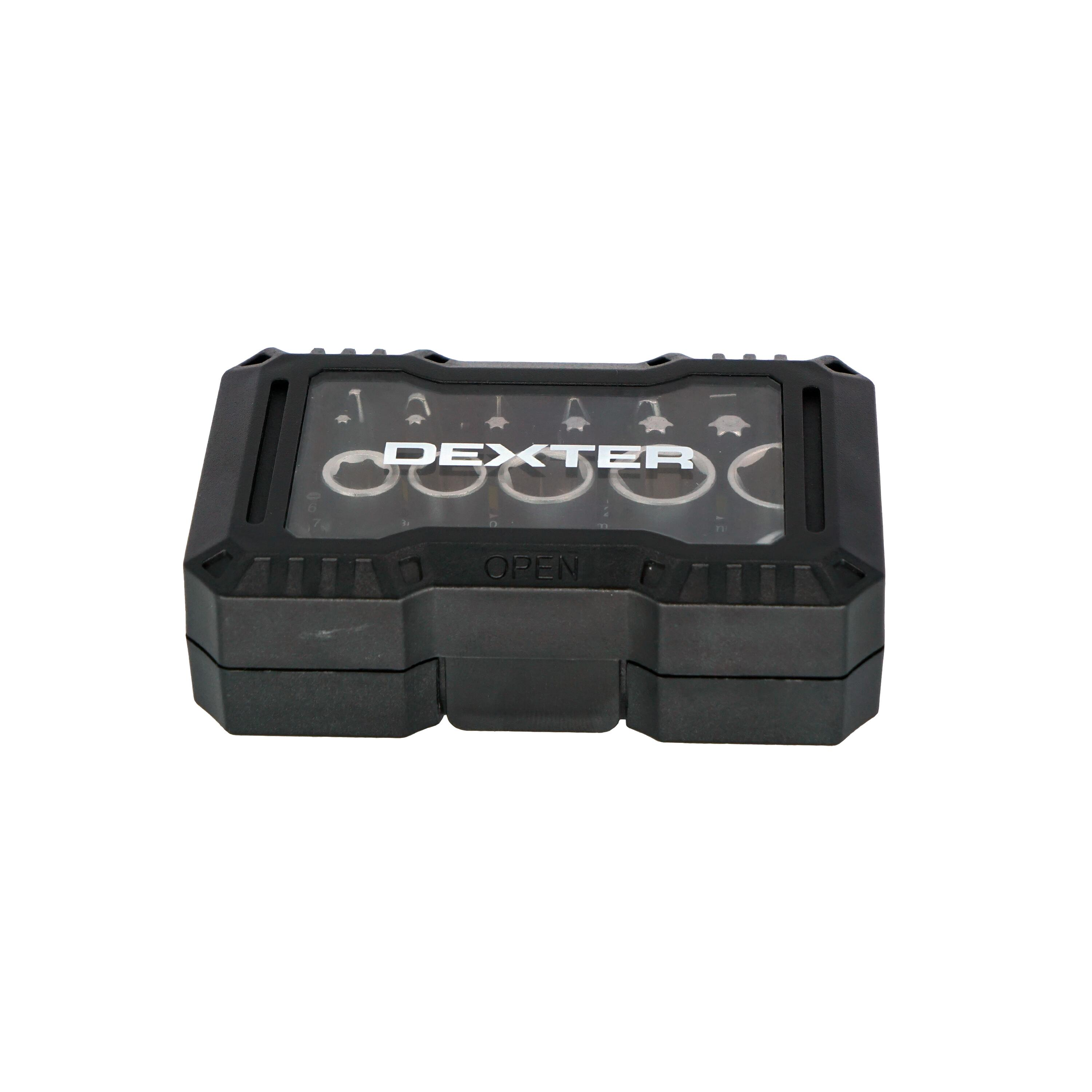 Coffret de douilles 6 pans+mini-cliquet+embout DEXTER en acier chrome vanadium - 4