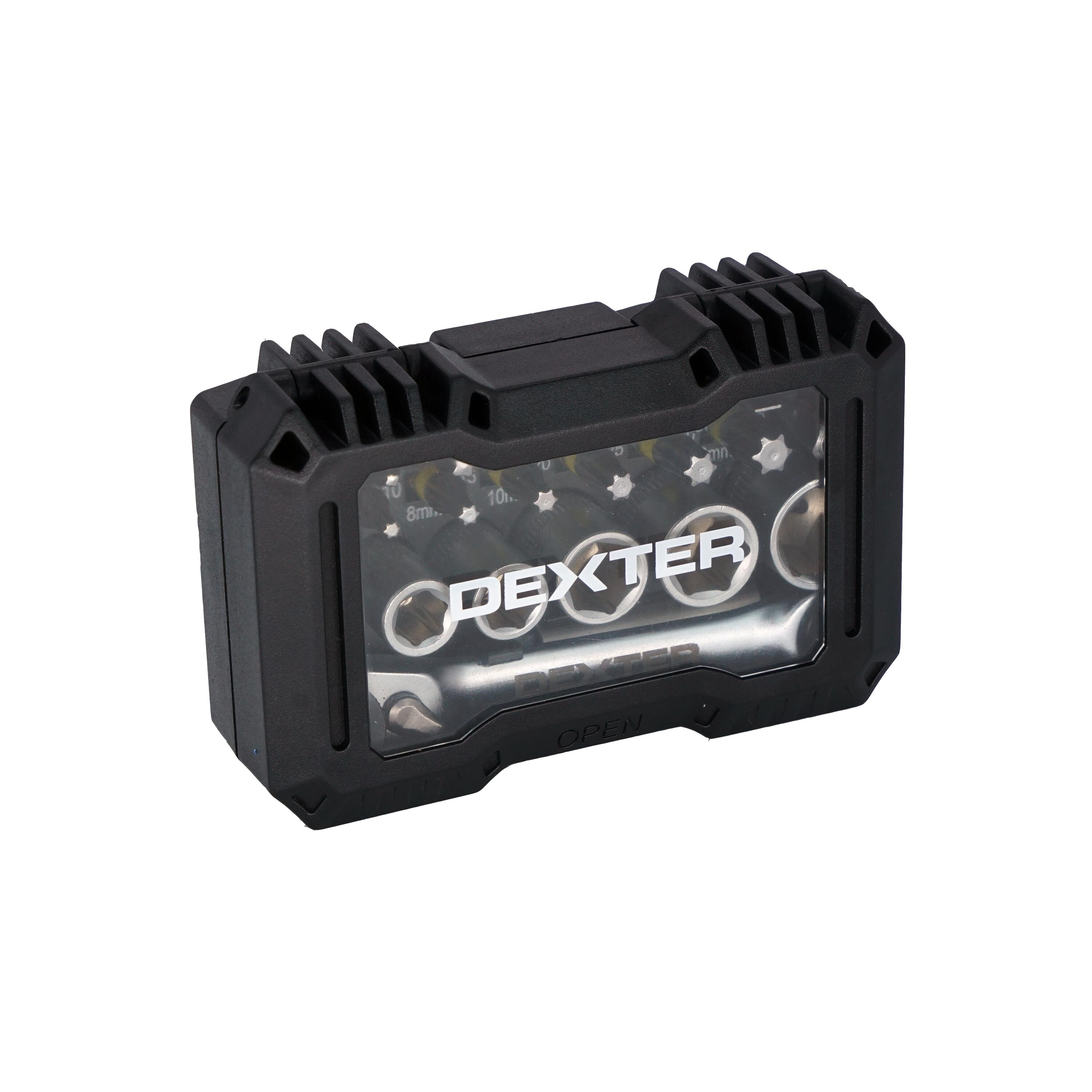 Coffret de douilles 6 pans+mini-cliquet+embout DEXTER en acier chrome vanadium - 3