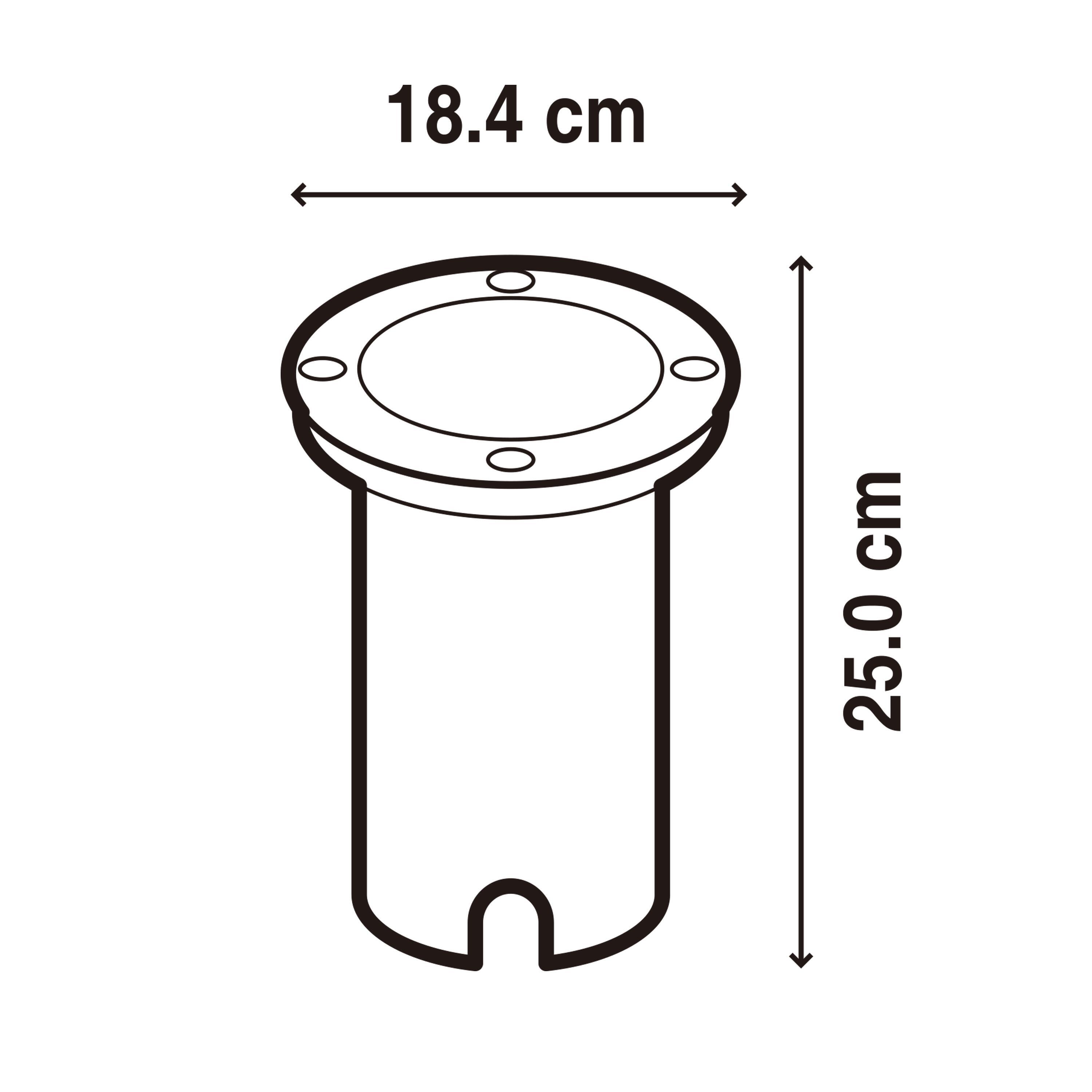 Portafaretto da incasso in alluminio BOSTON E27 argento tondo IP67 INSPIRE - 2