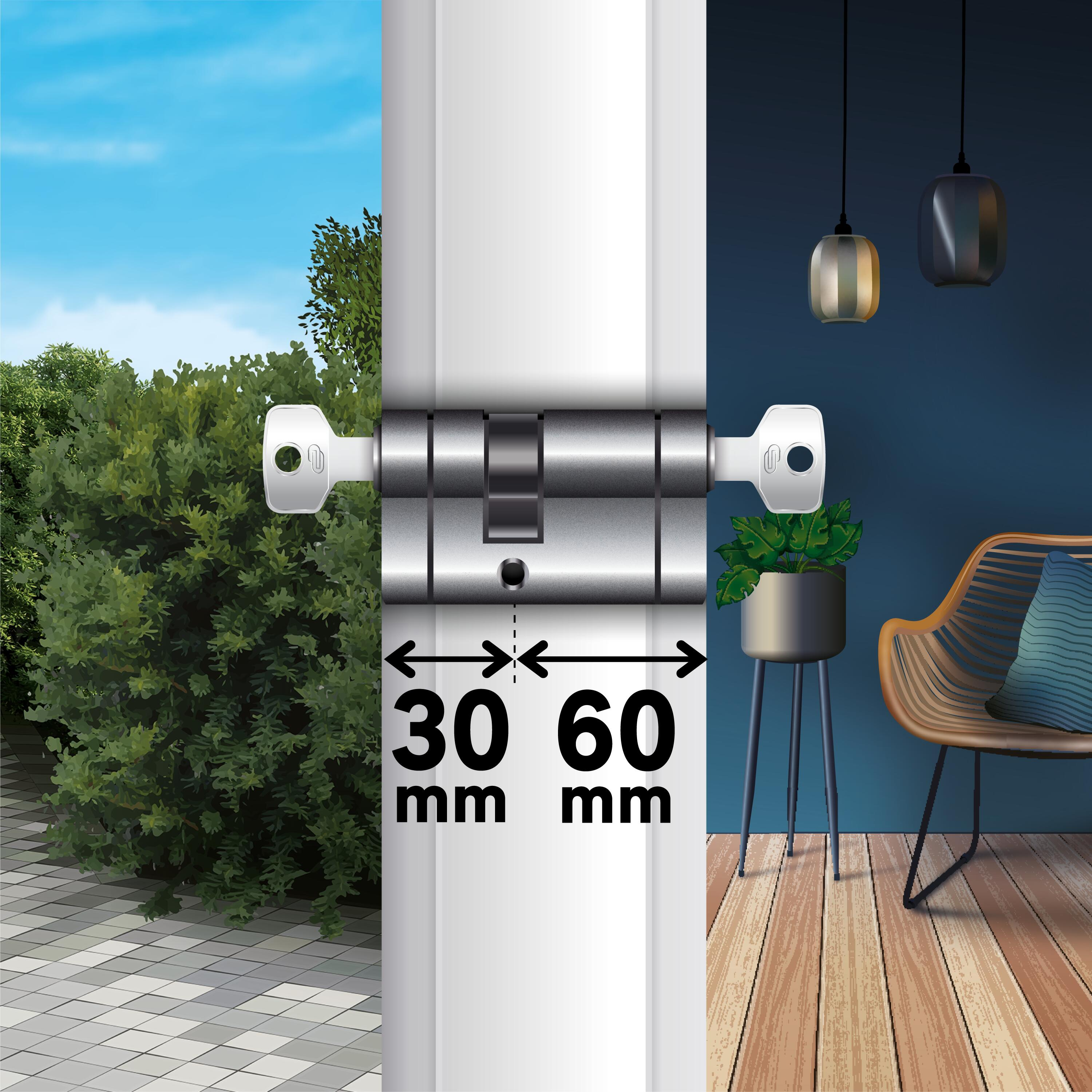 Cylindre de serrure STANDERS Lock+ débrayable L.30 + 60mm 5 clés - 5