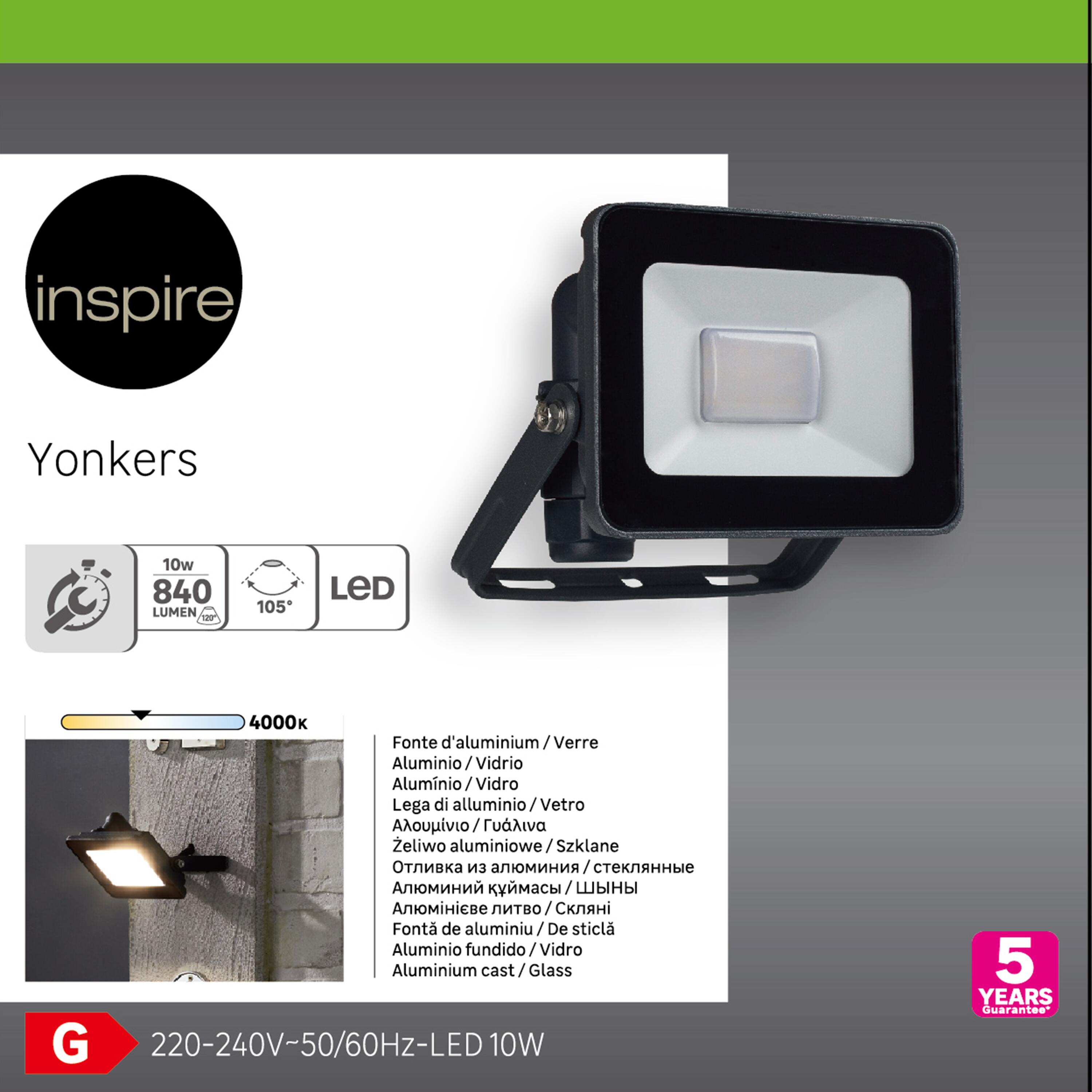 Projecteur extérieur module led 840 Lm anthracite Yonkers INSPIRE - 3