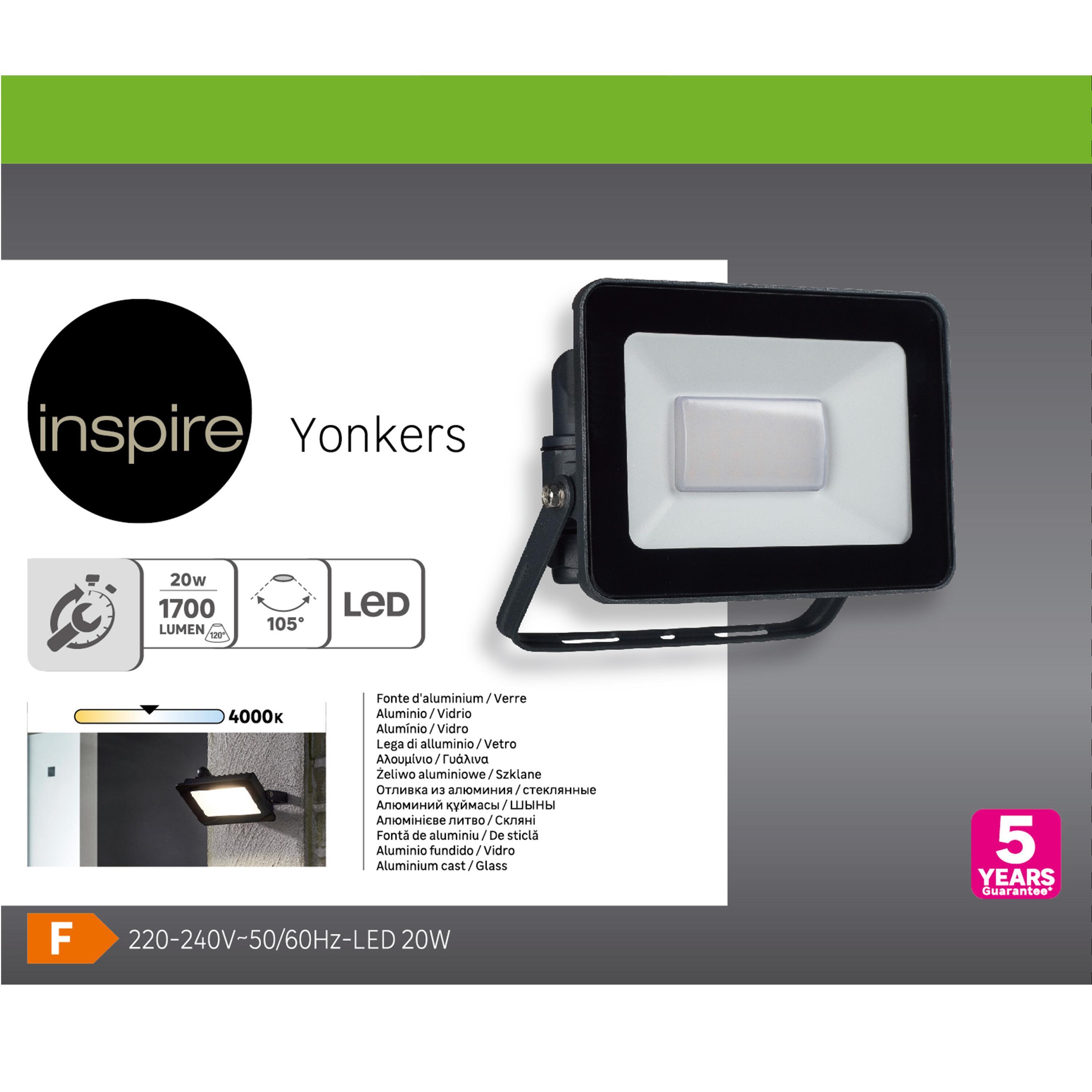 Projecteur extérieur module led 1700 Lm anthracite Yonkers INSPIRE - 3