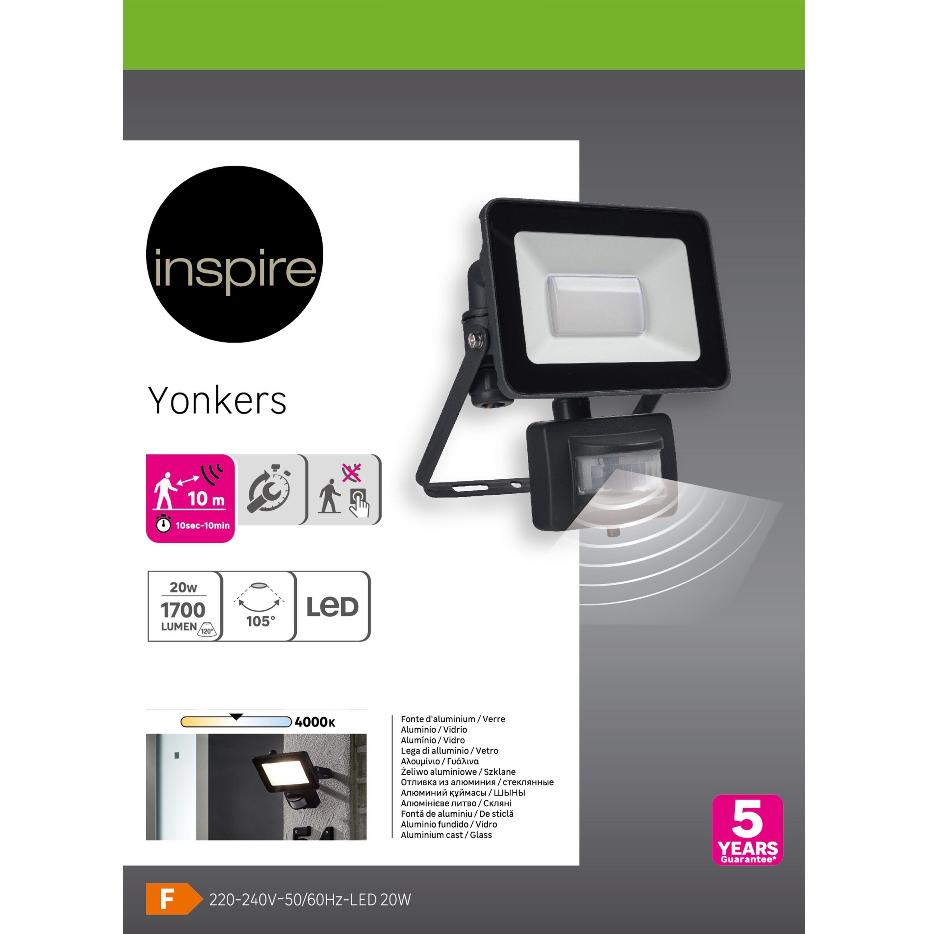 Projecteur détecteur extérieur Module Led 1550 Lm anthracite Yonkers INSPIRE - 3
