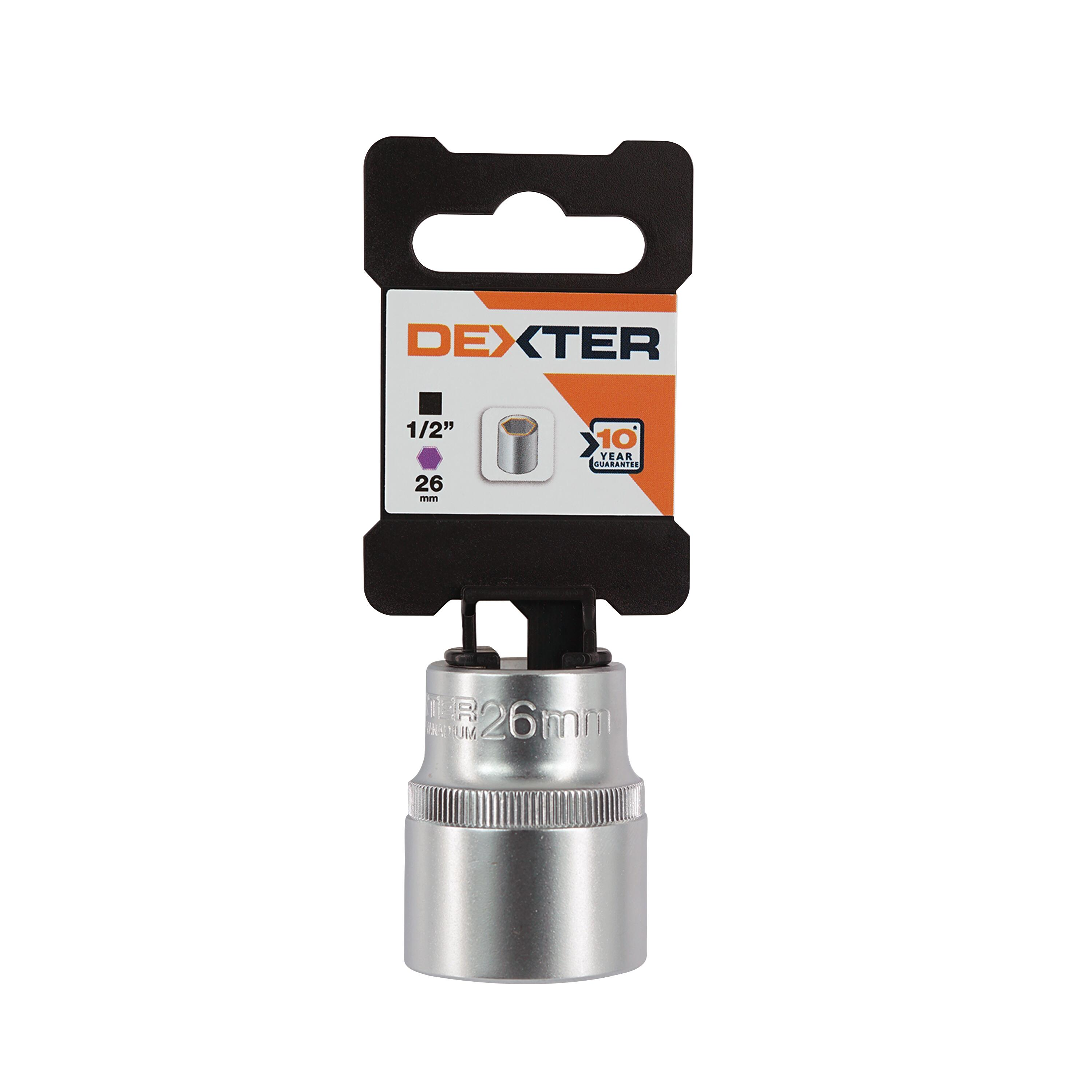 Douille 6 pans 1/2 en chrome vanadium DEXTER, Diam.26 mm - 3
