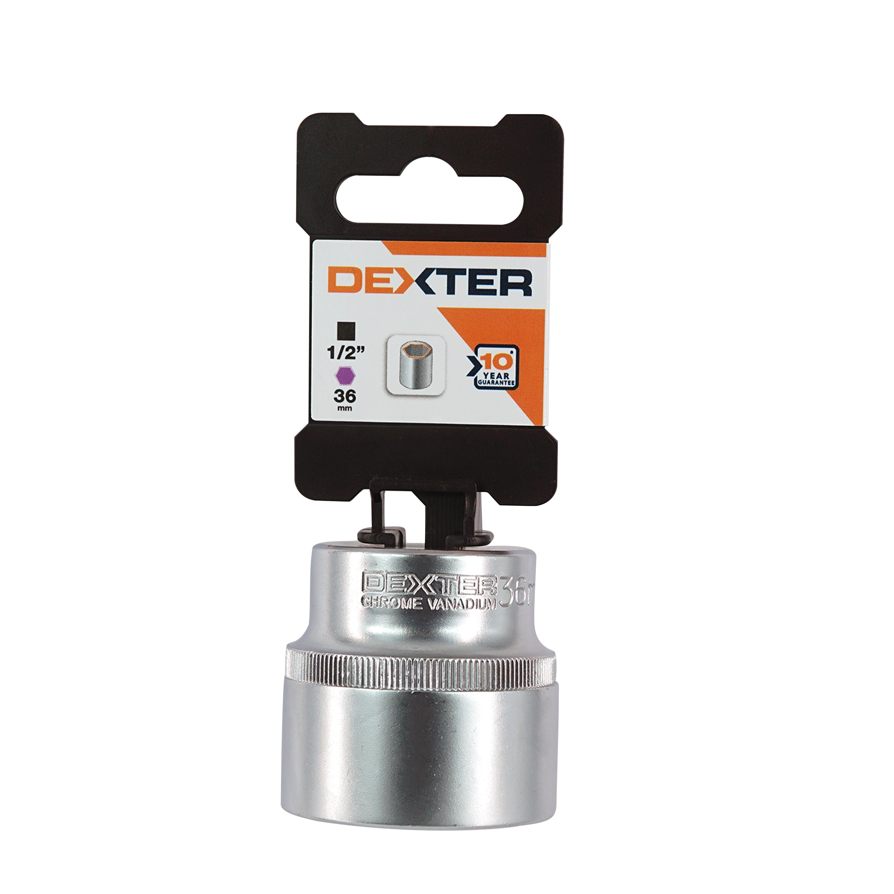 Douille 6 pans 1/2 en chrome vanadium DEXTER, Diam.36 mm - 2