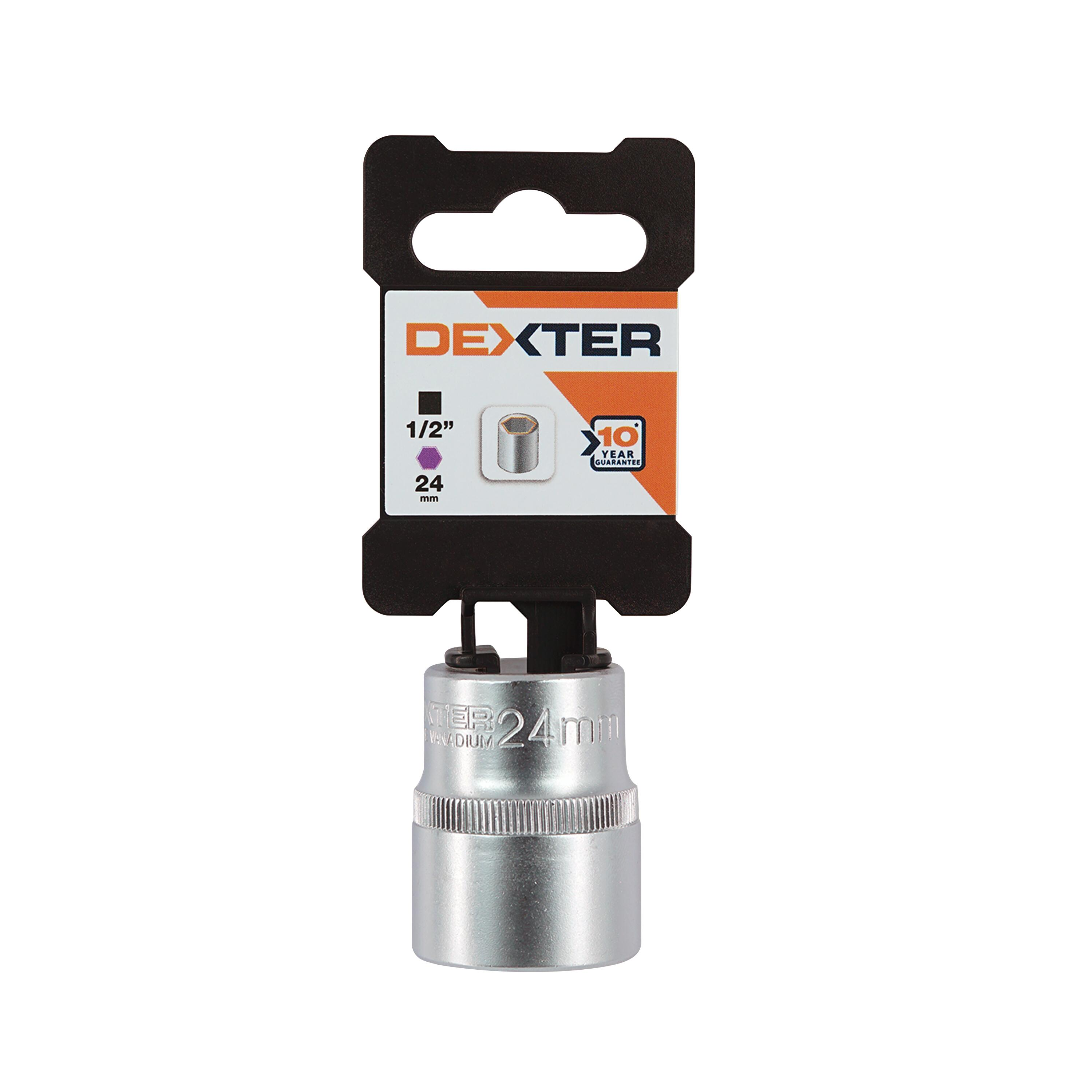 Douille 6 pans 1/2 en chrome vanadium DEXTER, Diam.24 mm - 2