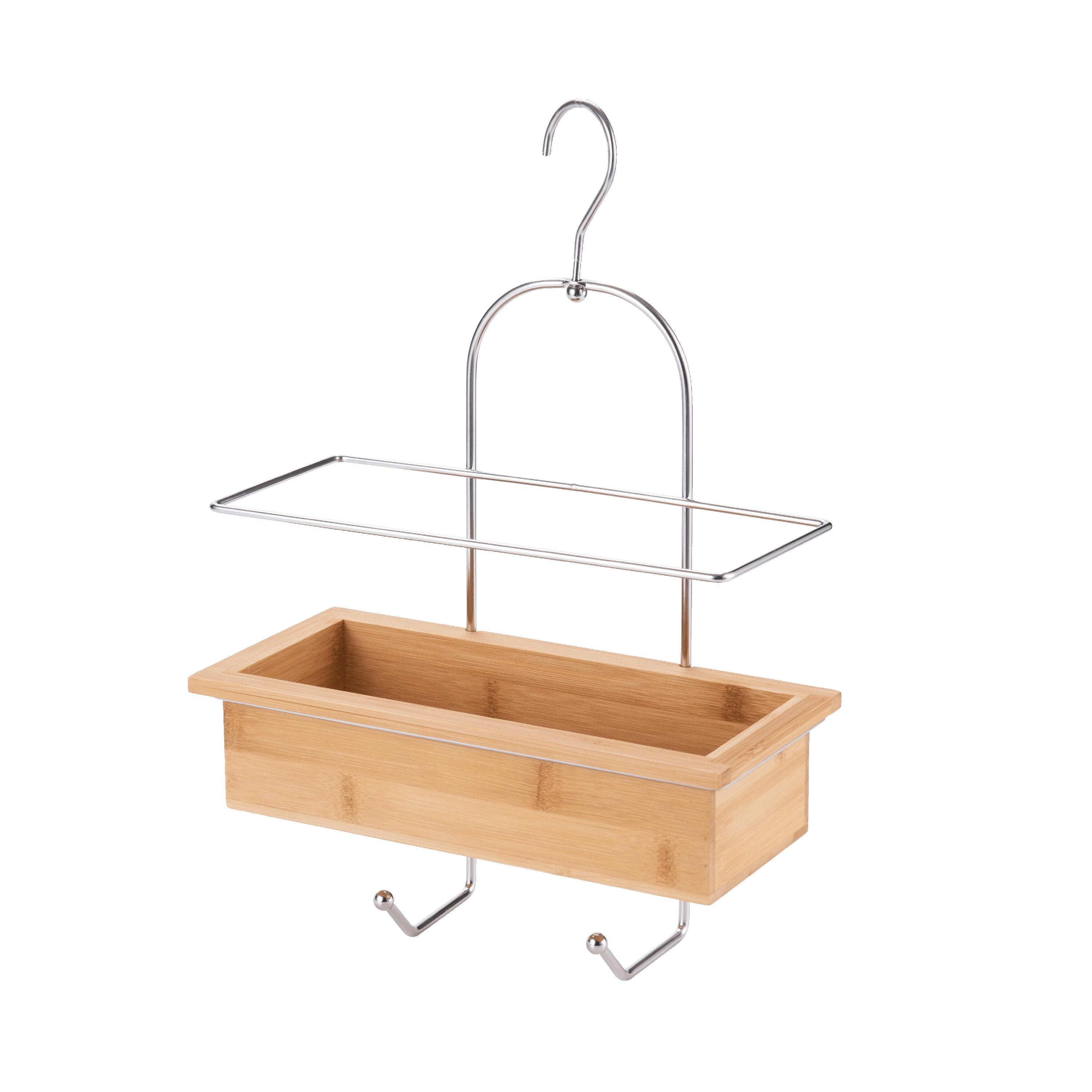 Etagère de douche bambou à suspendre / à monter mitigeur SENSEA - 2