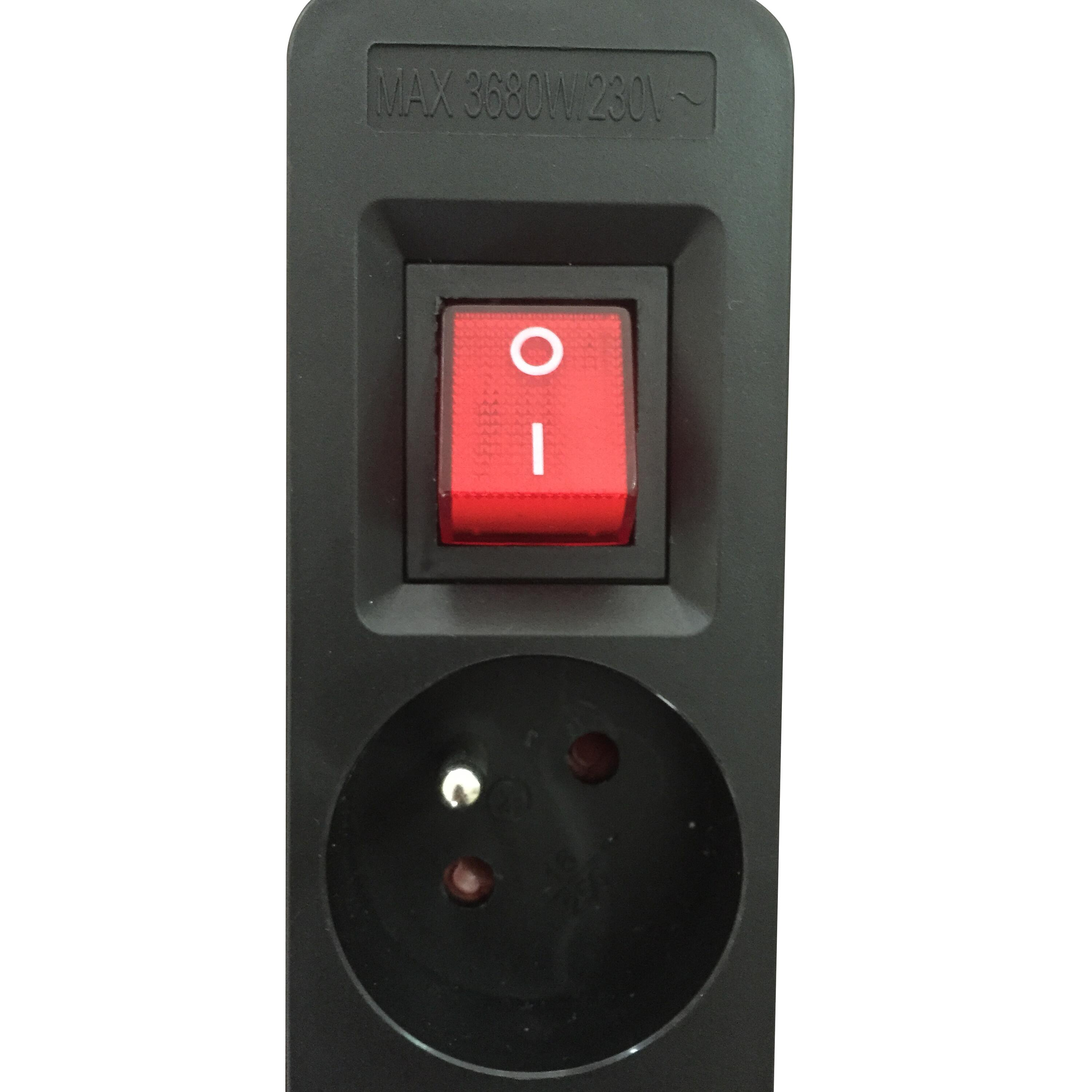 Multiprise filaire, 3 prises noir, 1.5M, LEXMAN - 3