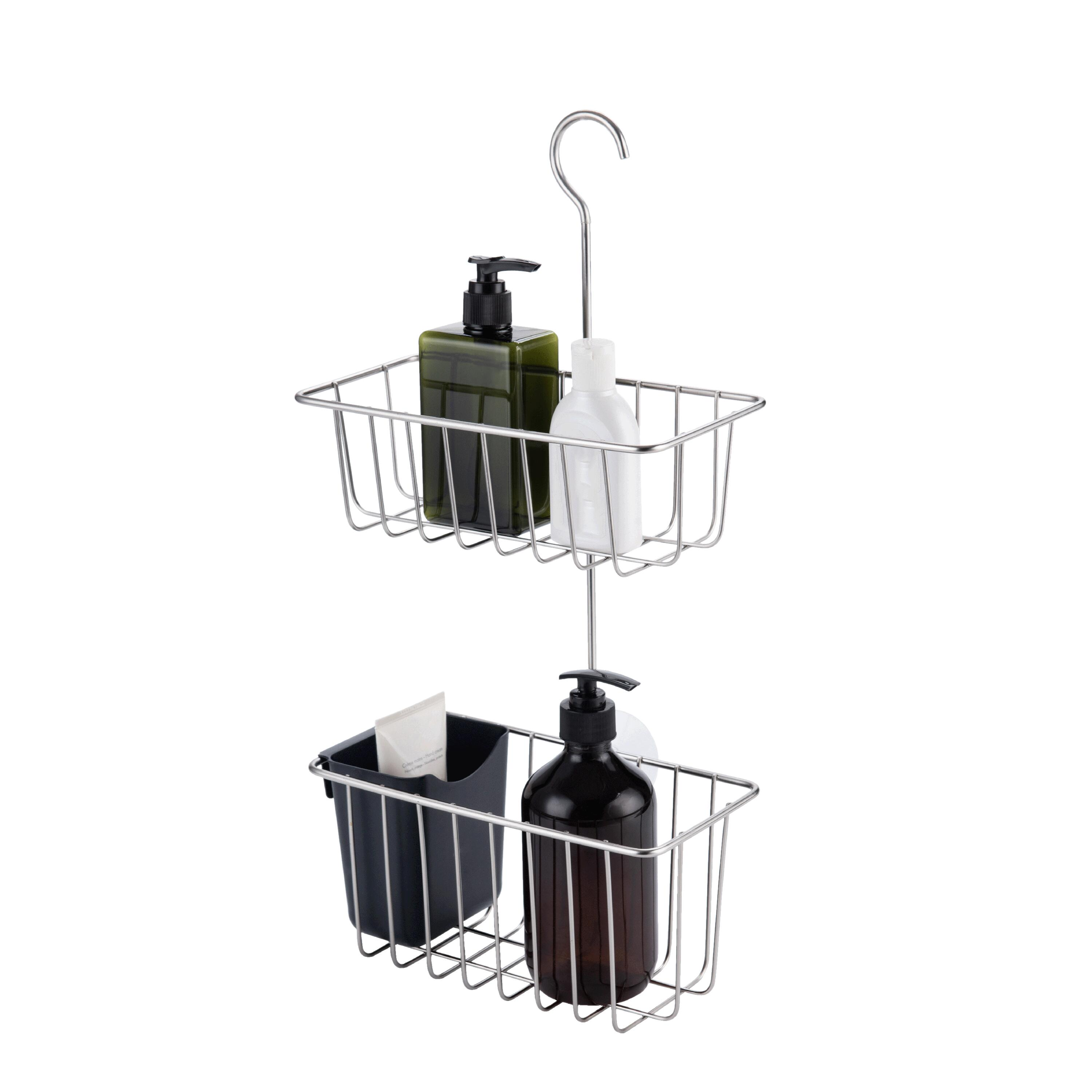 Serlium Cestino portaoggetti per Doccia in plastica, Contenitore portaoggetti per Doccia Portatile Organizer per contenitori per Doccia di Grande