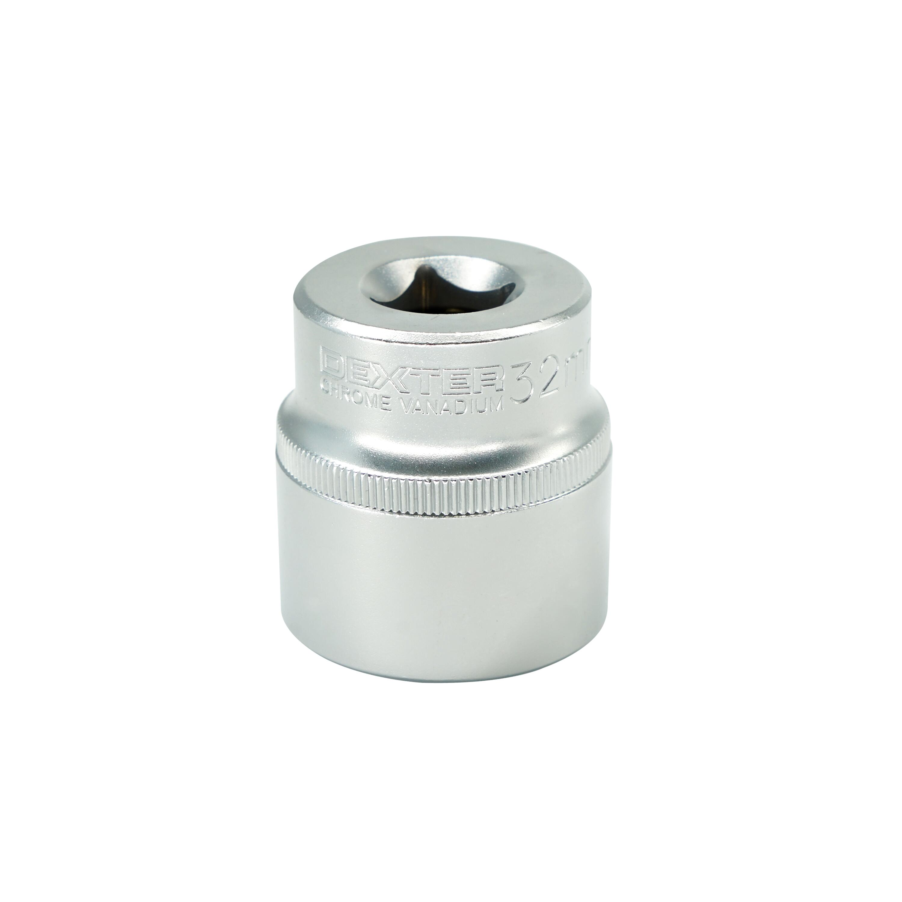 Douille 6 pans 1/2 en chrome vanadium DEXTER, Diam.32 mm - 2