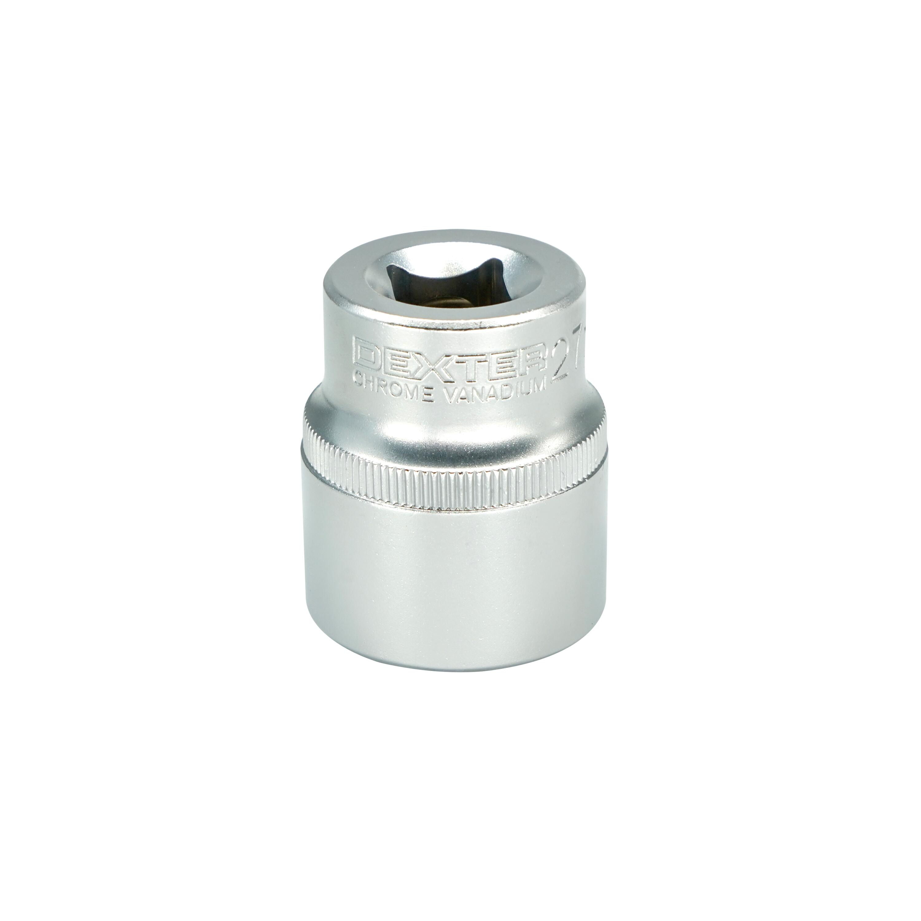 Douille 6 pans 1/2 en chrome vanadium DEXTER, Diam.27 mm - 3
