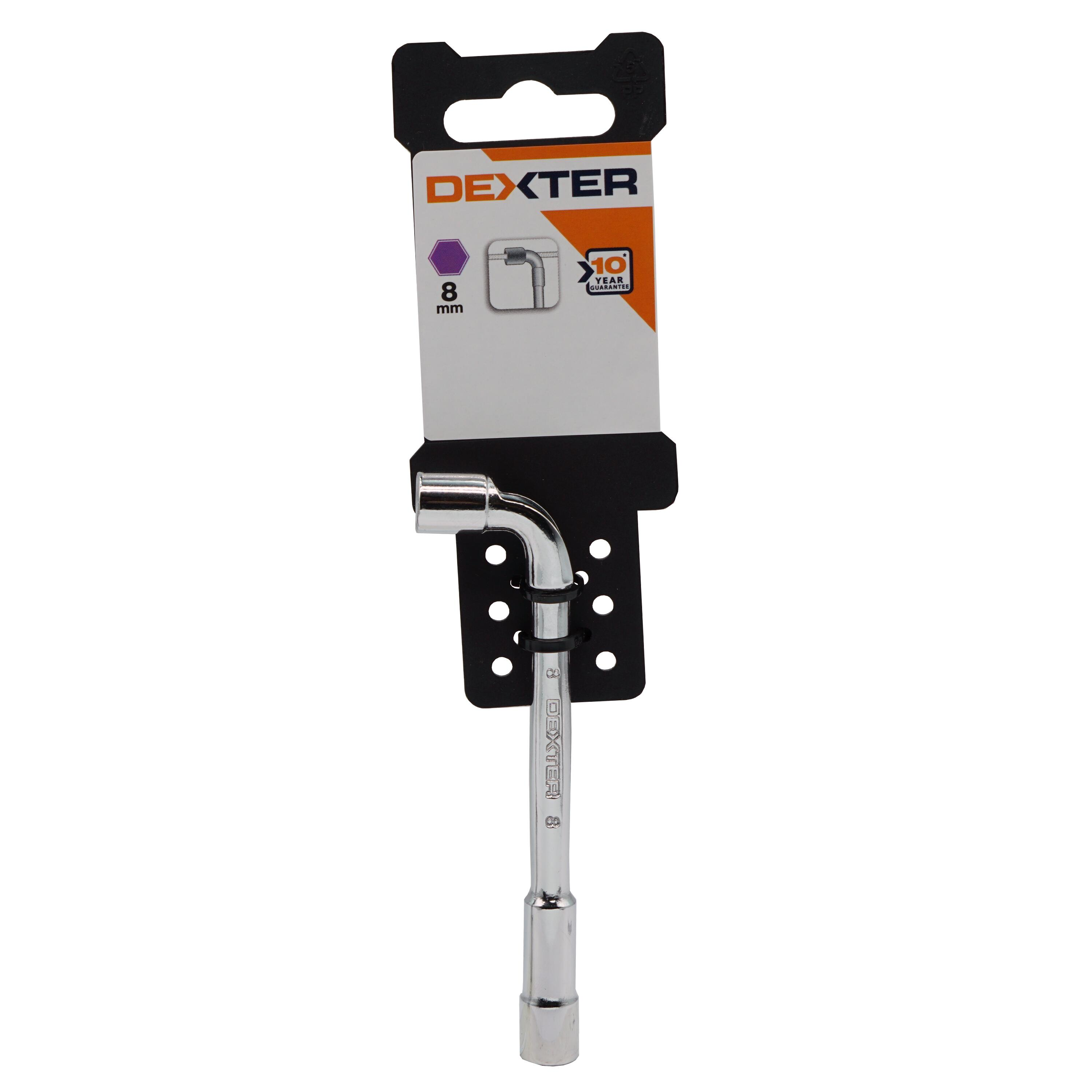 Clé à pipe débouchée DEXTER acier, diam.8 mm - 2