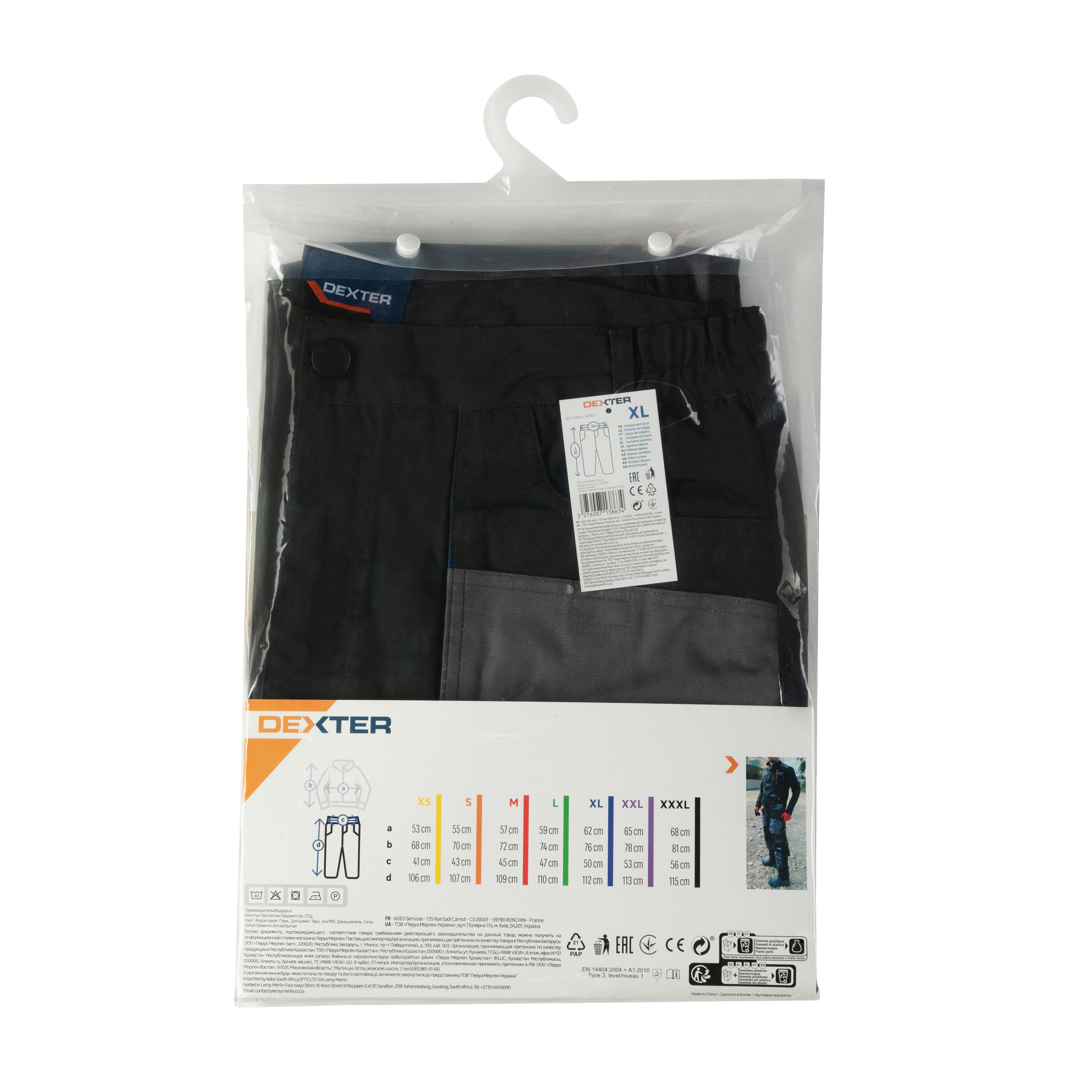 Pantalon de travail Dexter gris, taille 46 / 48 - 8