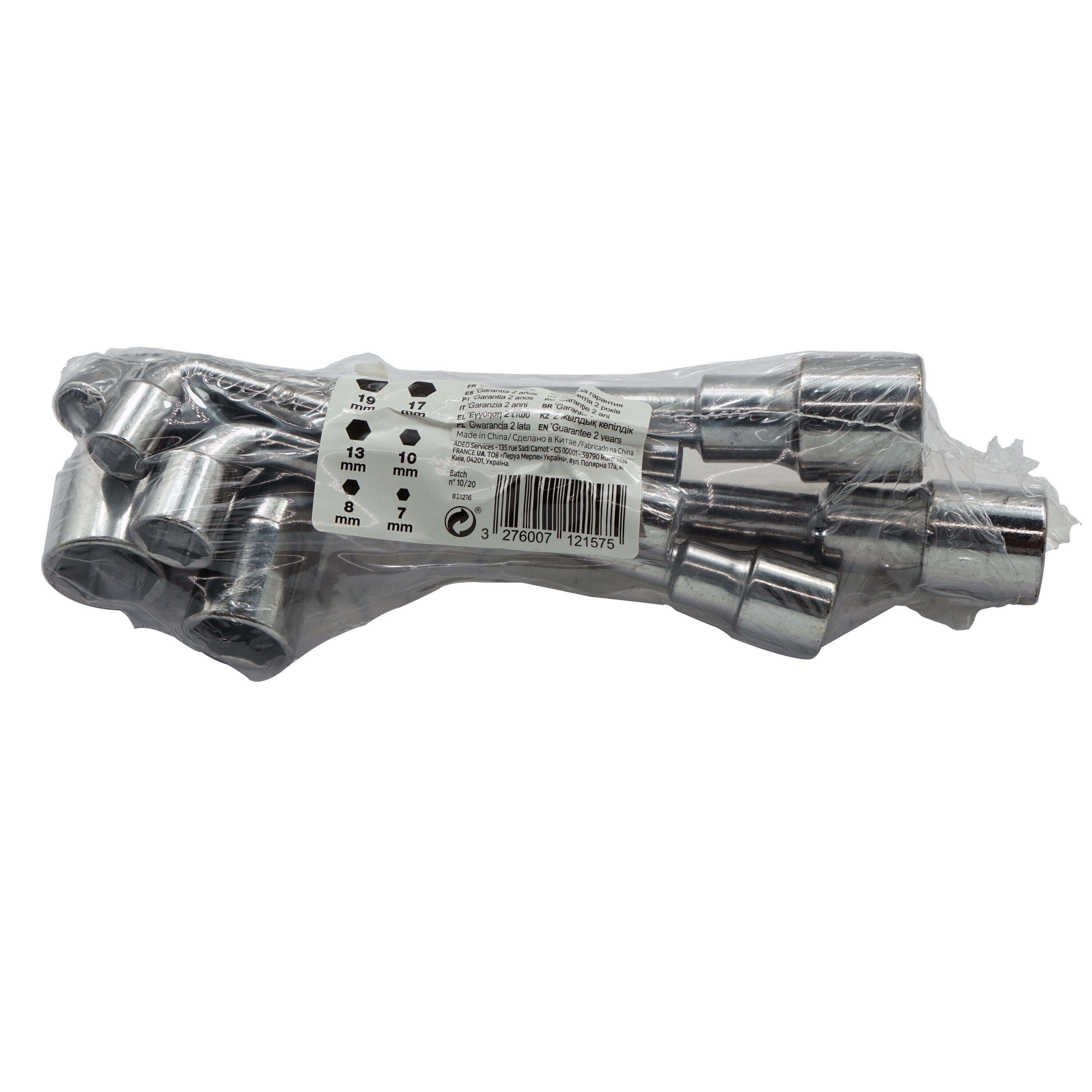 Jeu de 6 clés à pipe en acier chrome vanadium - 2