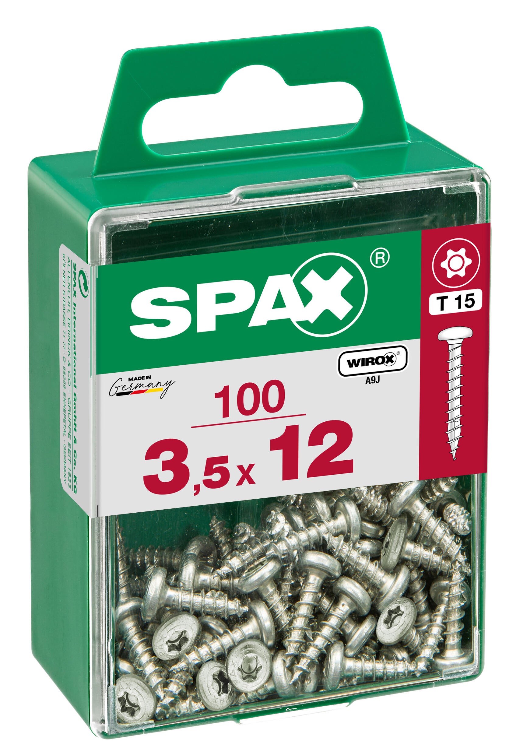 100 vis acier tête ronde t-star+ SPAX, Ø3.5 x L.12 mm - 2