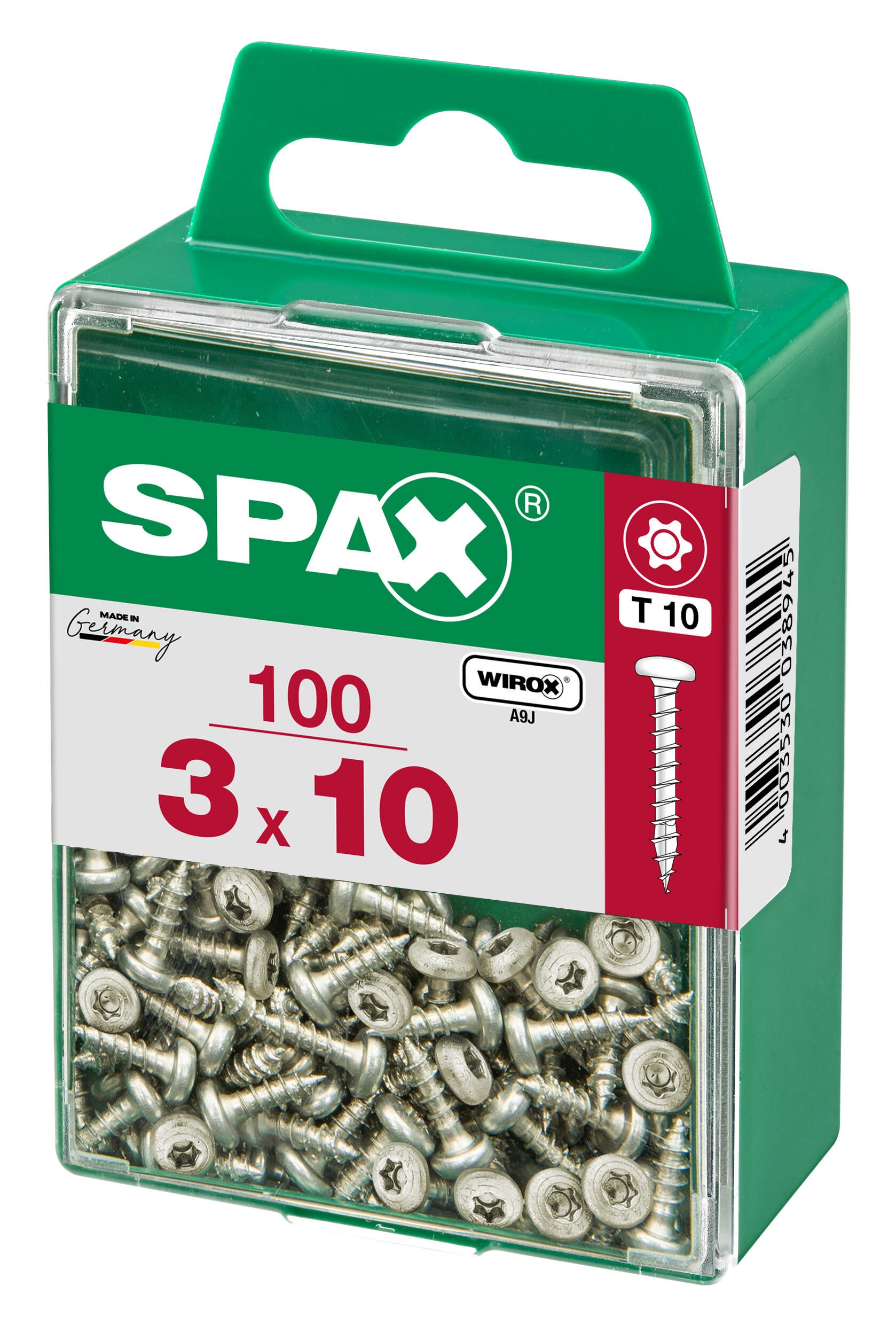 Vite SPAX testa tonda T10 in acciaio wirox Ø3XL10 mm, 100 pezzi - 7