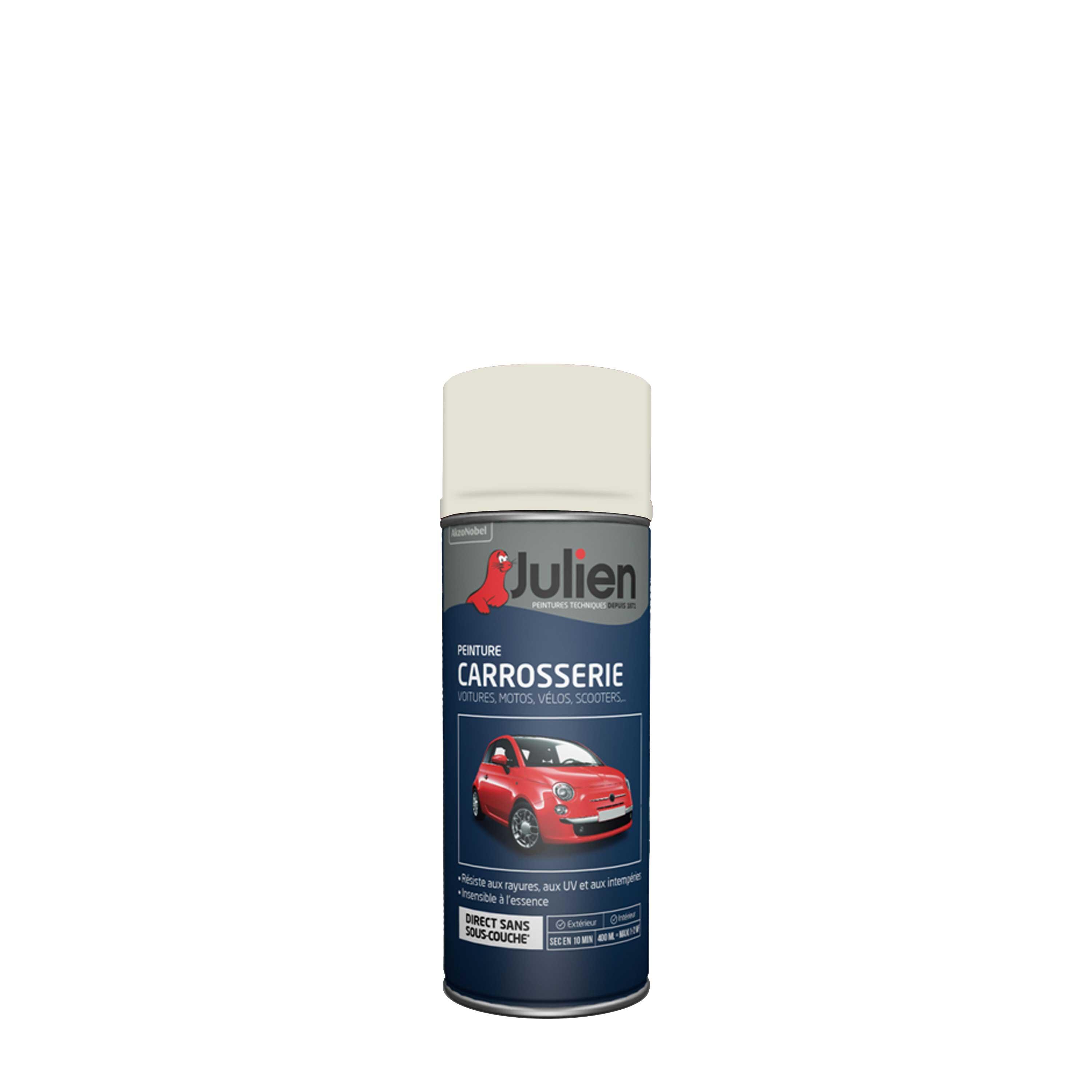 Bombe de peinture Carrosserie JULIEN blanc nacre RAL satiné 400 ml ...