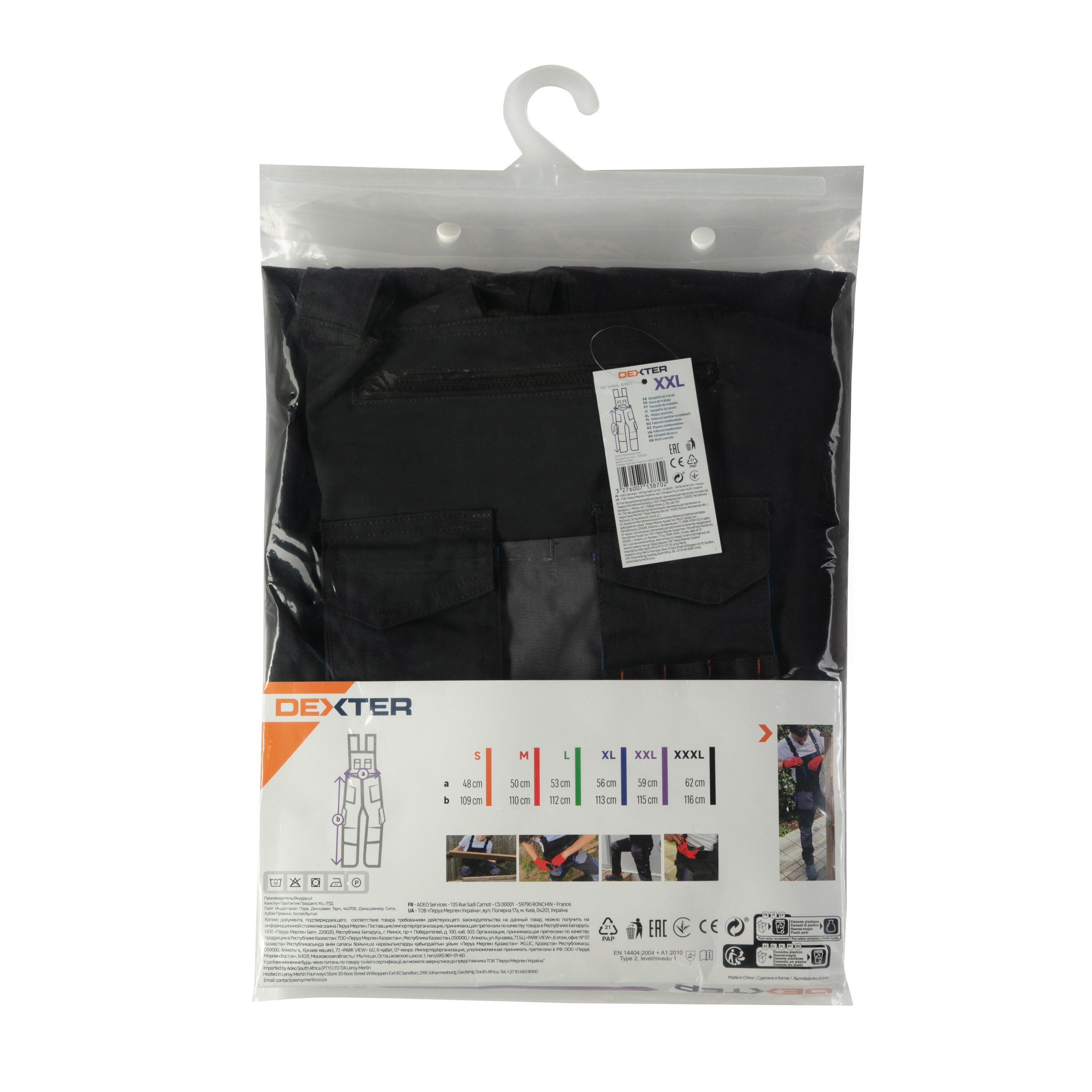 Salopette de travail DEXTER noir / gris taille XXL - 11