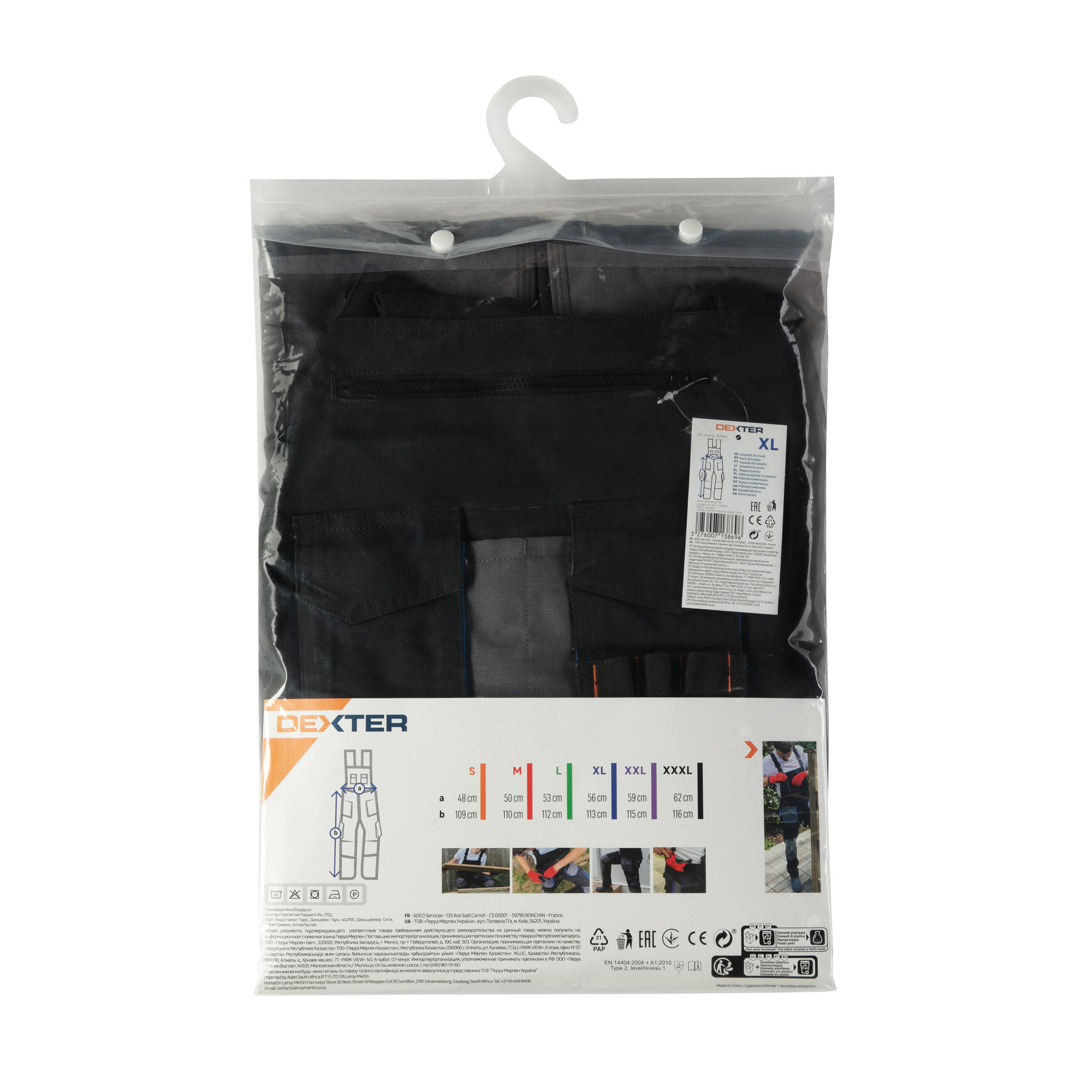 Salopette de travail DEXTER noir / gris taille XL - 11
