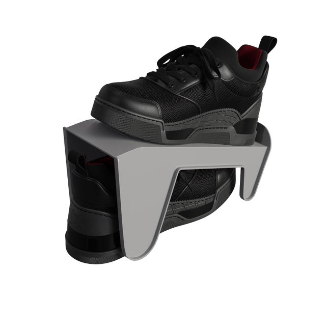 Range-chaussures gris, 1 paires maximum H.13.5 x l.10.0 cm