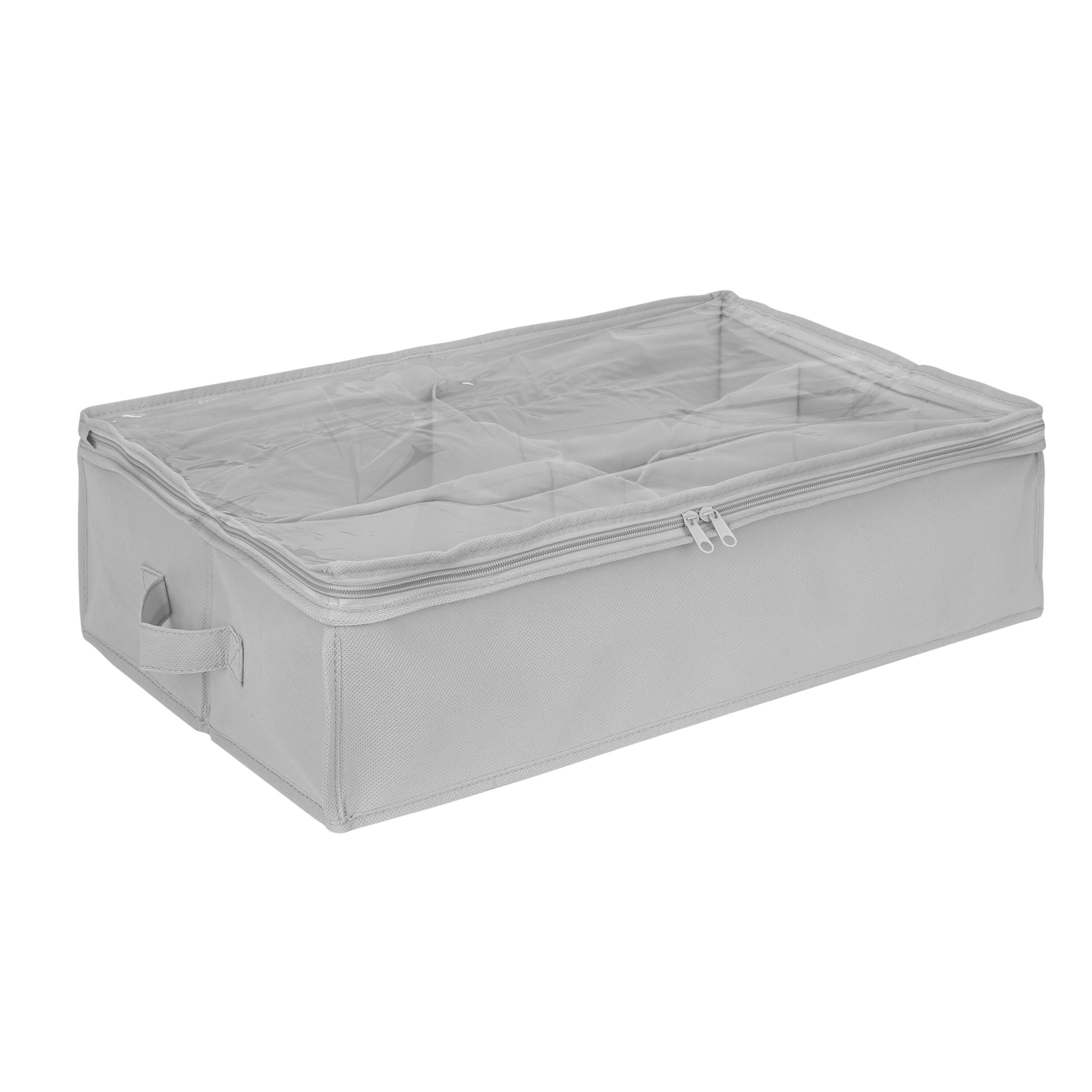 Caixa de sapatos SPACEO TEXTIL CINZA 16X56X36CM - 7