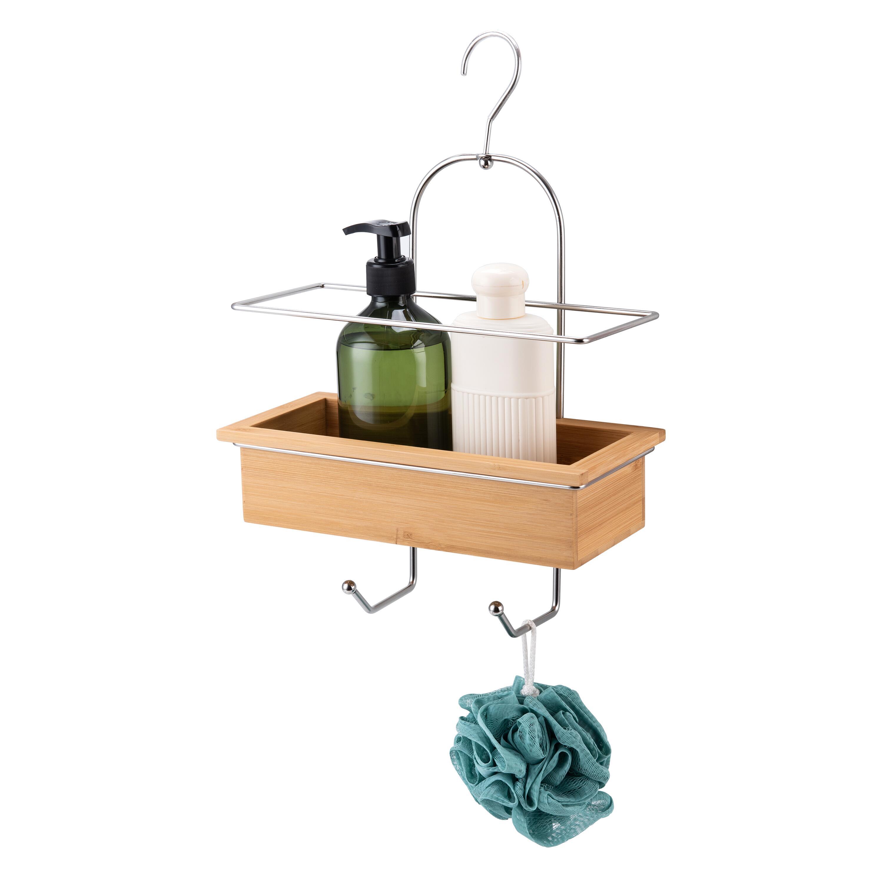 Etagère de douche bambou à suspendre / à monter mitigeur SENSEA - 3