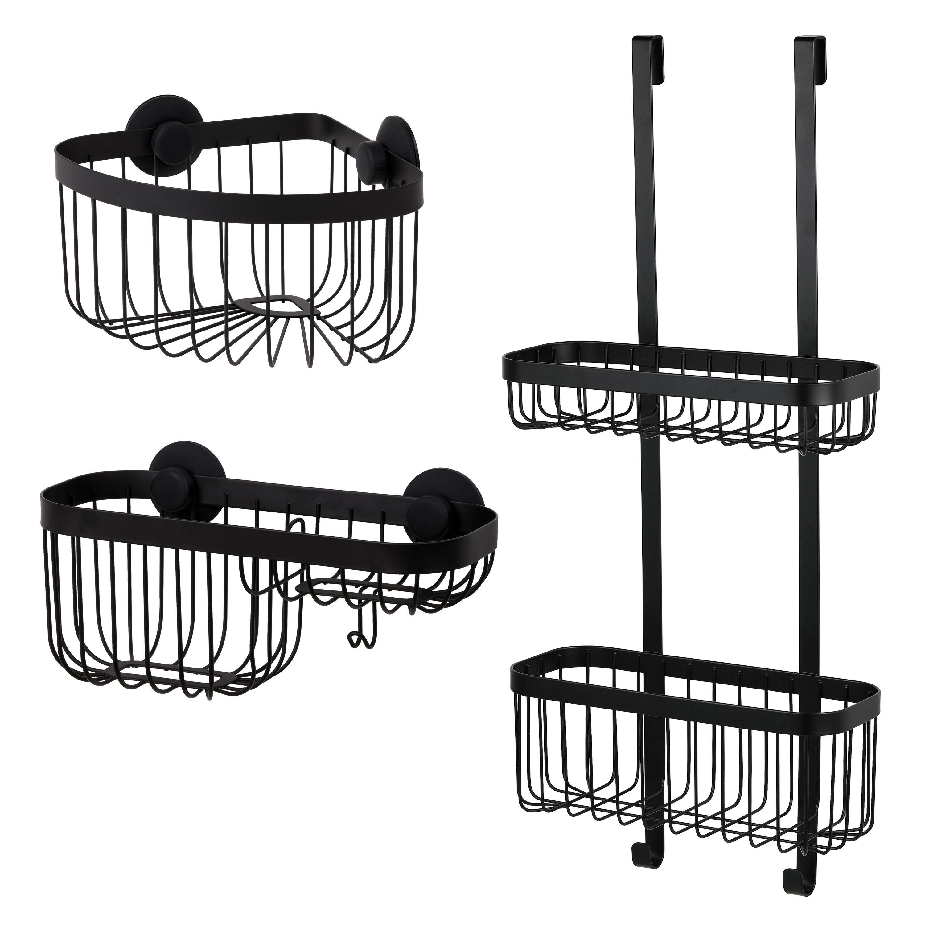 Organizador de ducha Neo negro 22.3x15x22.3 cm - 15