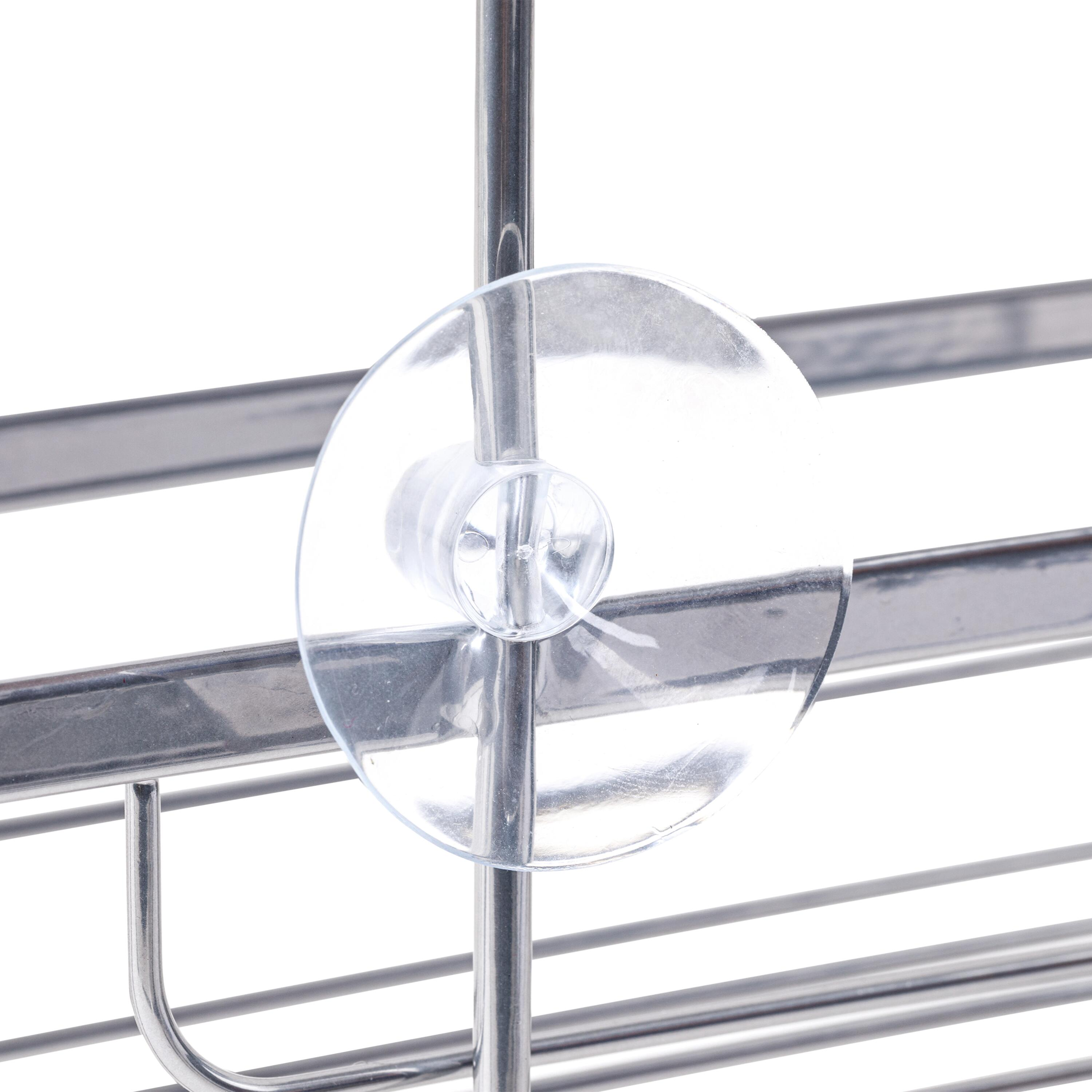 Organizer per doccia per porta doccia essential cromato - 7