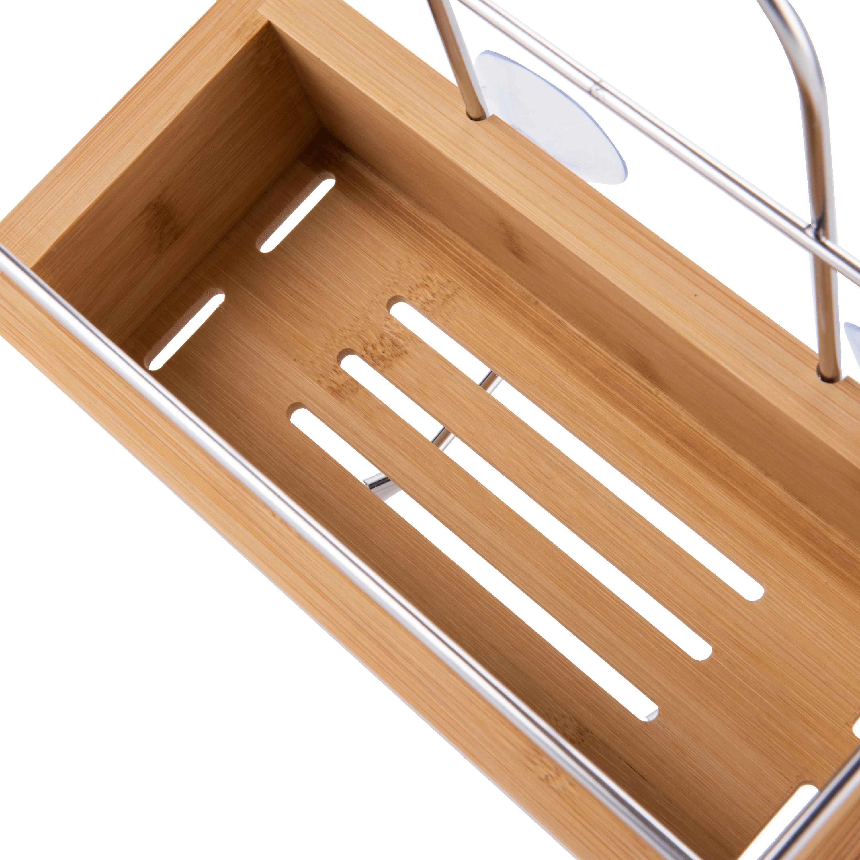 Etagère de douche bambou à suspendre / à monter mitigeur SENSEA - 5