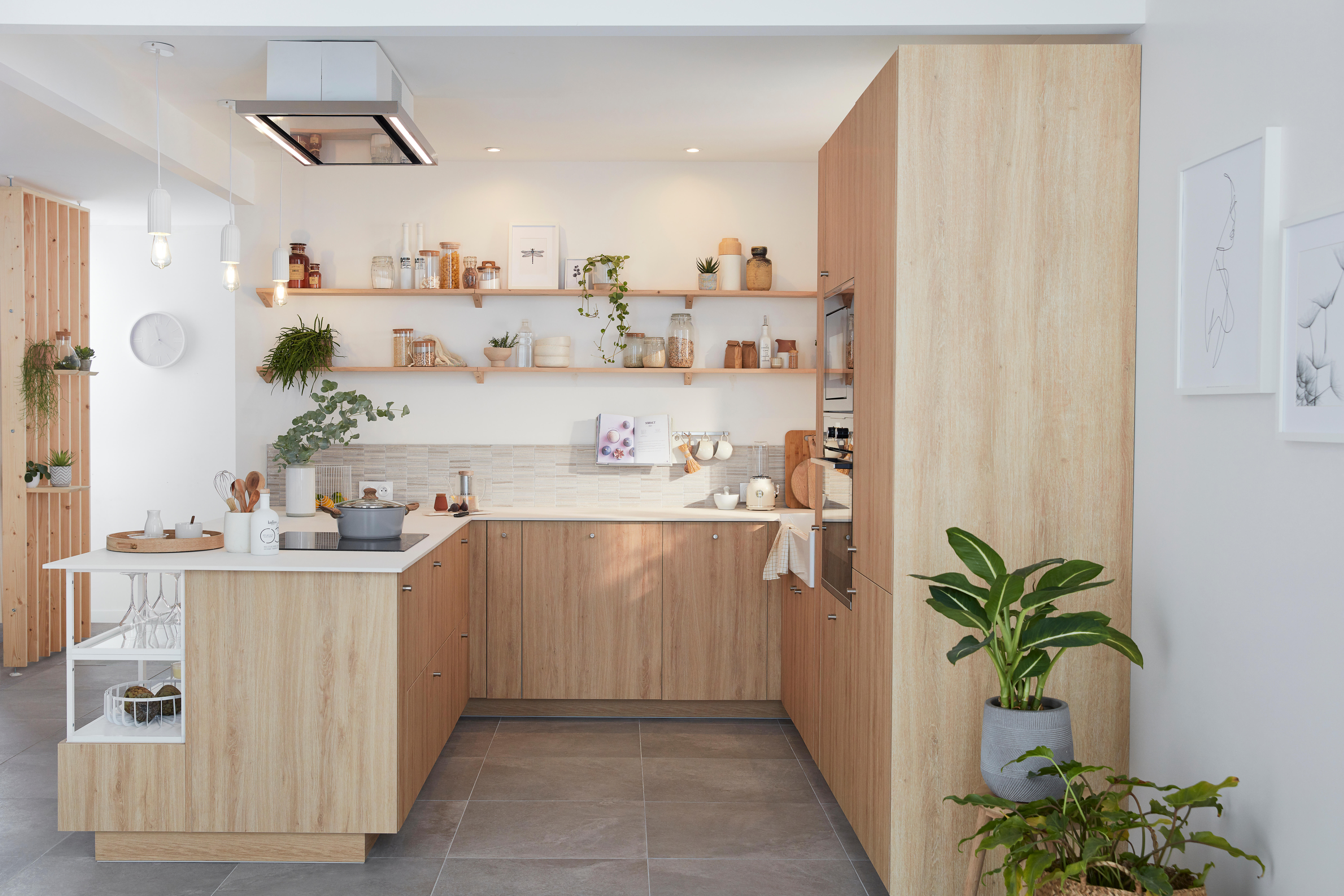 Mueble alto de cocina blanco DELINIA ID H76.8 X L60 X P35 cm - 7