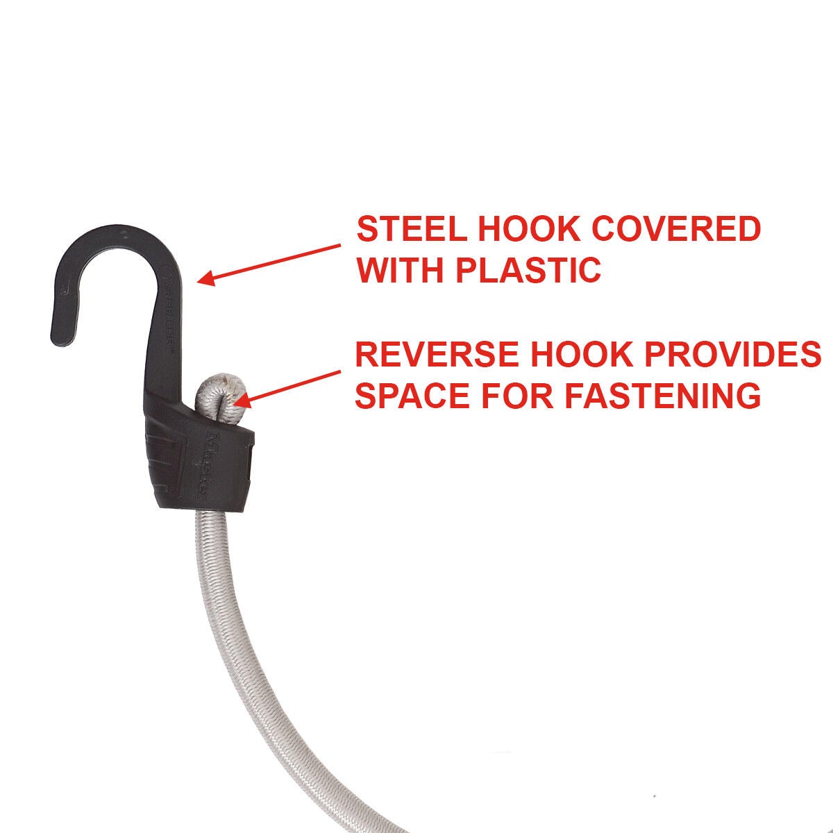 Sandow crochet métal plastifié MASTERLOCK, Diam.9.5 mm x L.1.5 m x l.9.5 mm - 7
