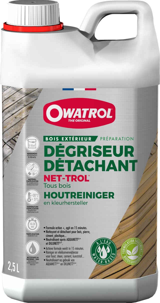 Dégriseur OWATROL Pour bois net trol 2.5 l, incolore