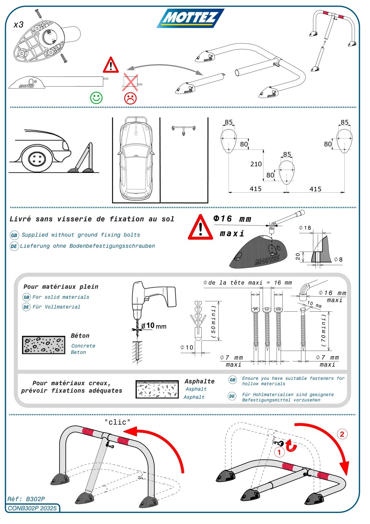 barrière de parking MOTTEZ, gris - 8
