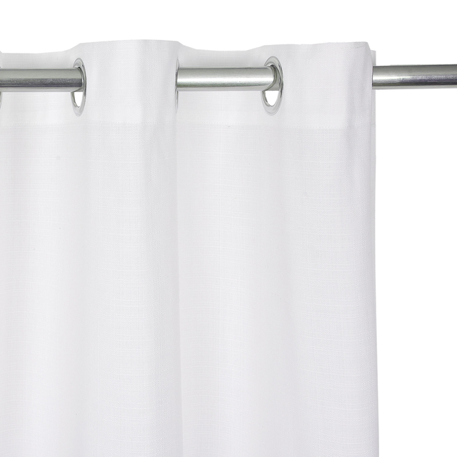 Rideau tamisant, Leya coton, blanc H.280 x l.140 cm INSPIRE