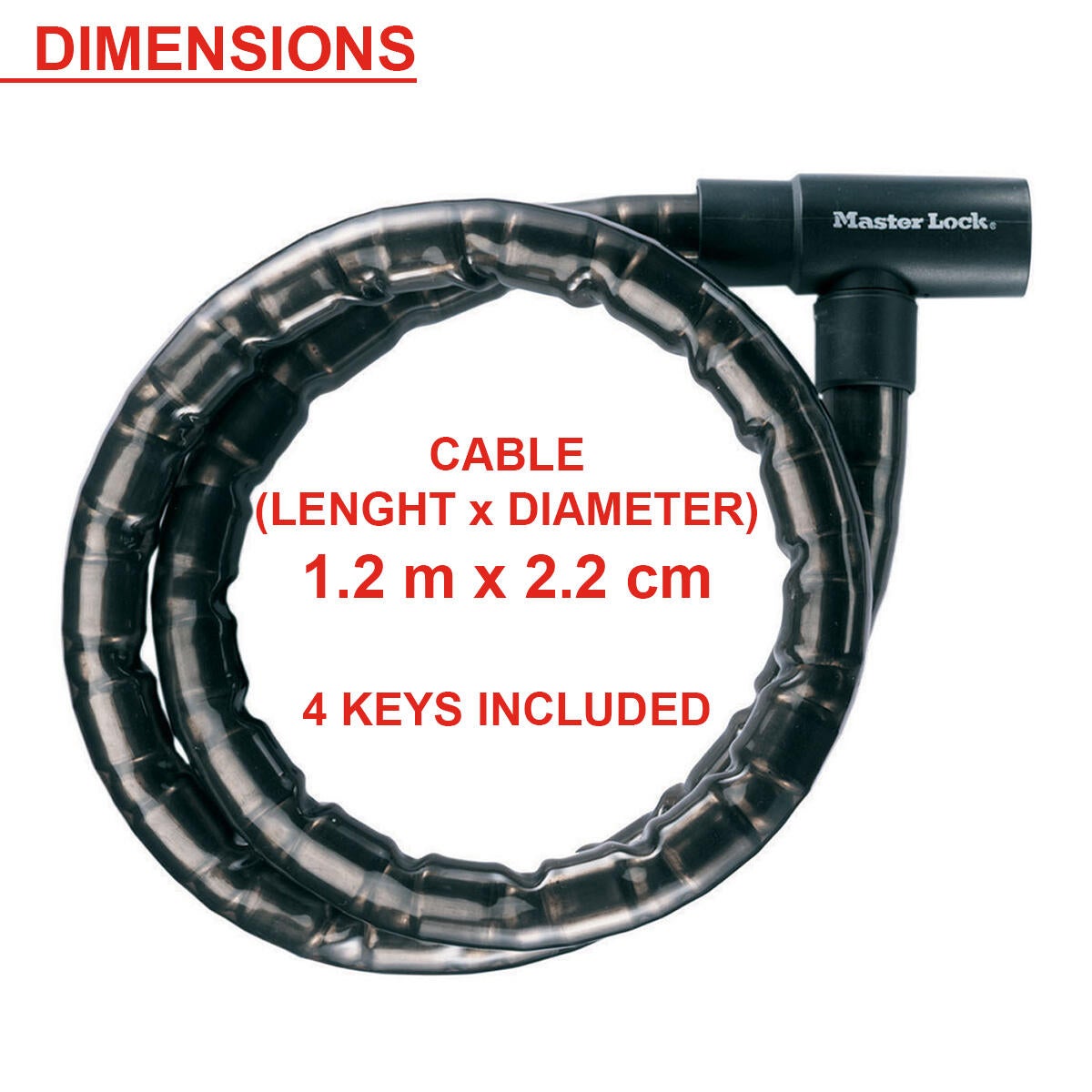 Trelock BC 115 Code Chaîne Antivol 110 cm - noir