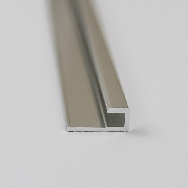 Profilé fermeture droit aluminium mat, H.255 x l.1.7 cm, BREUER