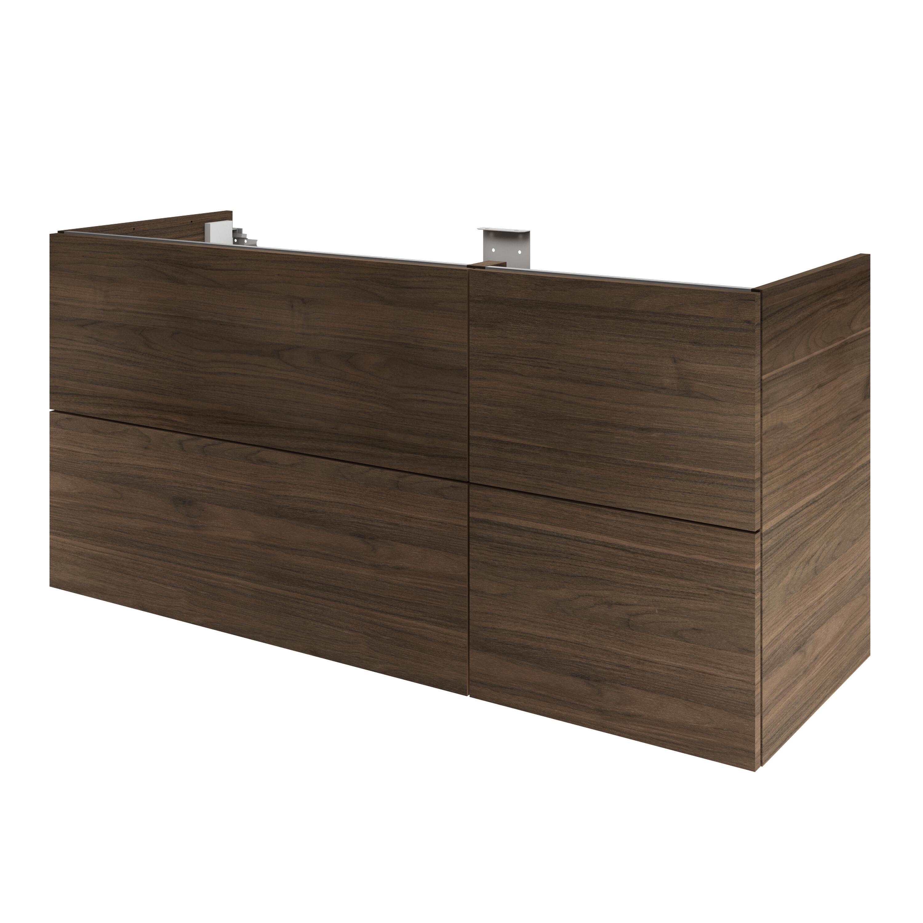 Mobile da bagno sospeso sotto lavabo L 135 x H 64 x P 48 cm lucido, 4 cassetti SENSEA Neo - 2