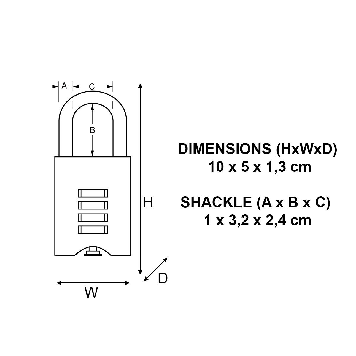 Cadenas à combinaison MASTERLOCK laiton, l.50 mm - 2