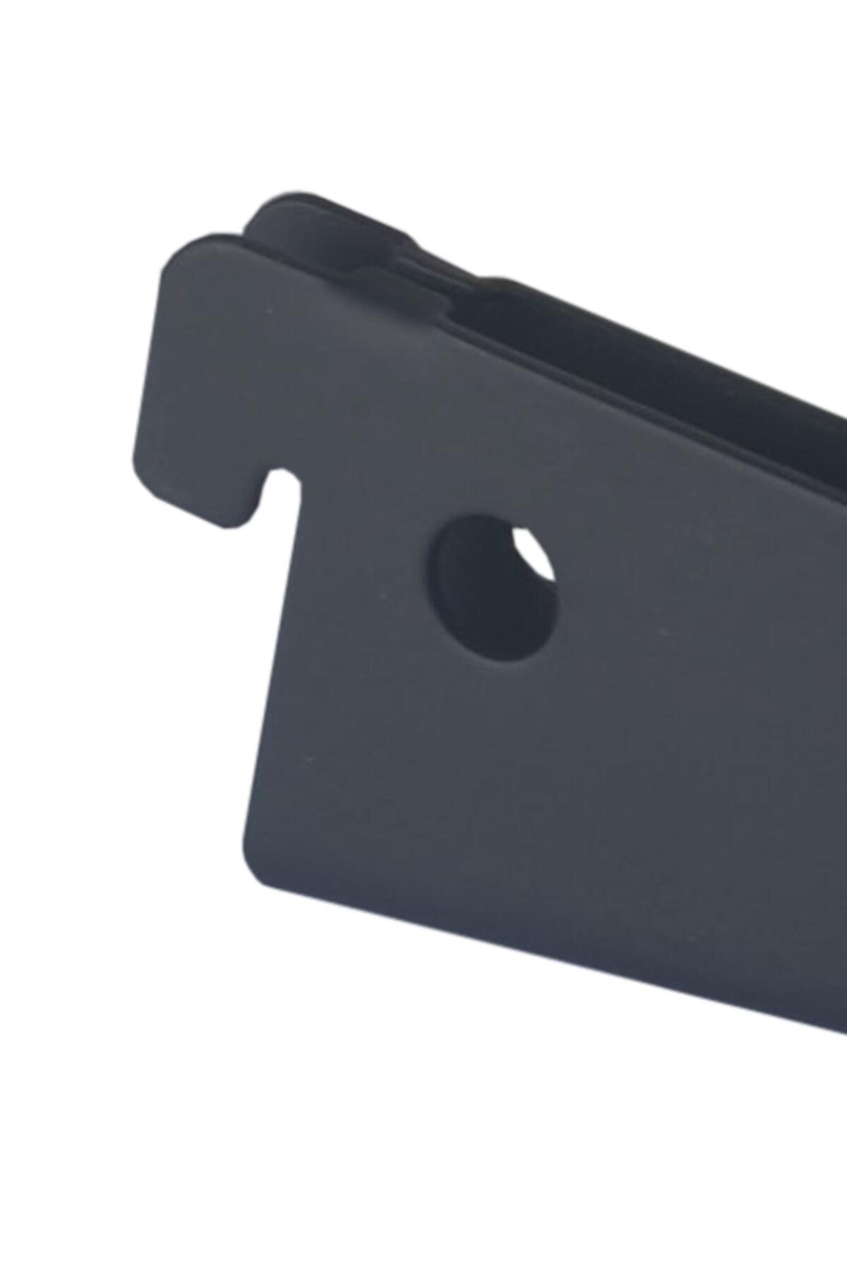 Console pour crémaillère double acier verni, P.17 cm entraxe 50 mm - 2