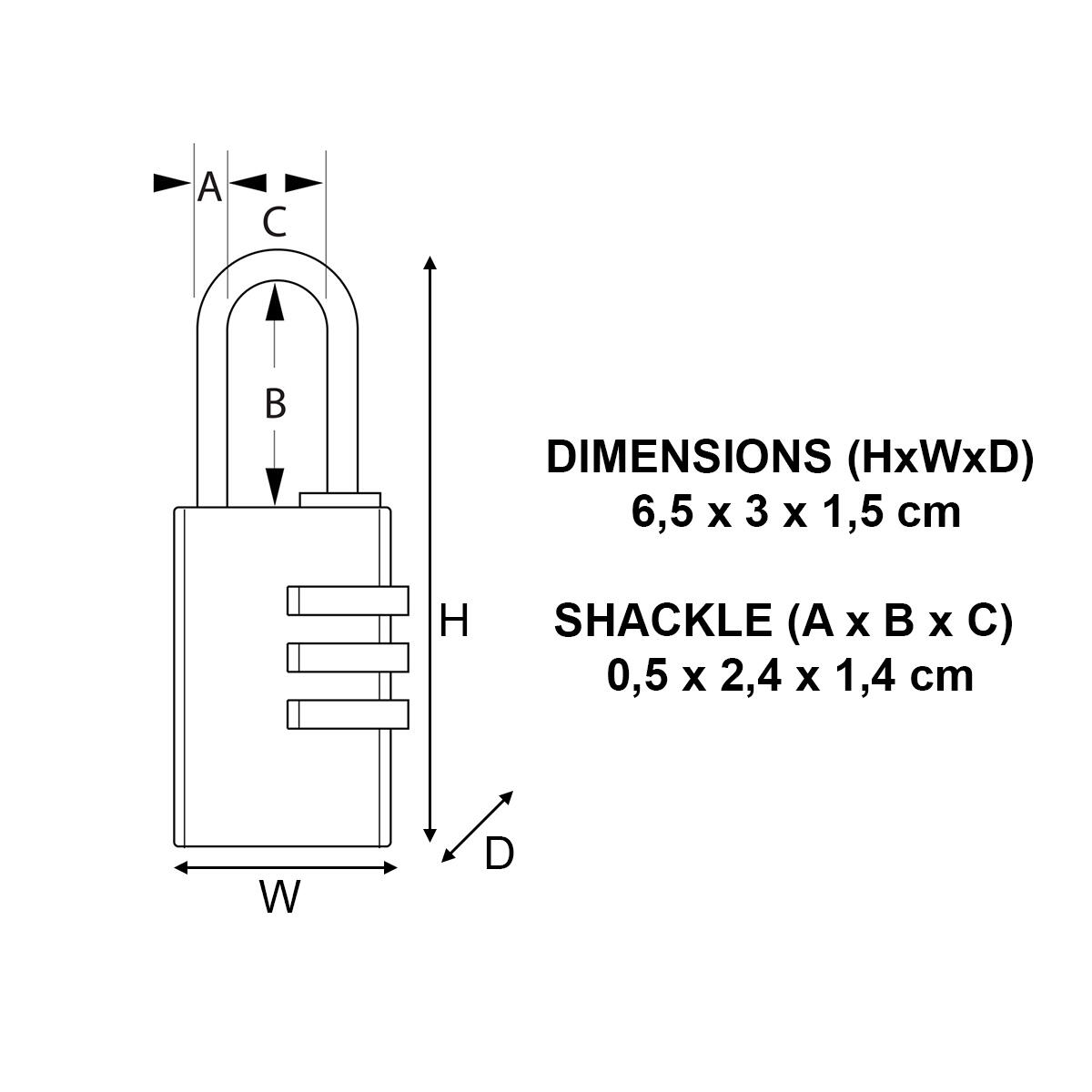 Lucchetto con codice MASTER LOCK in alluminio ansa H 24 x L 14 x Ø 5 mm - 2