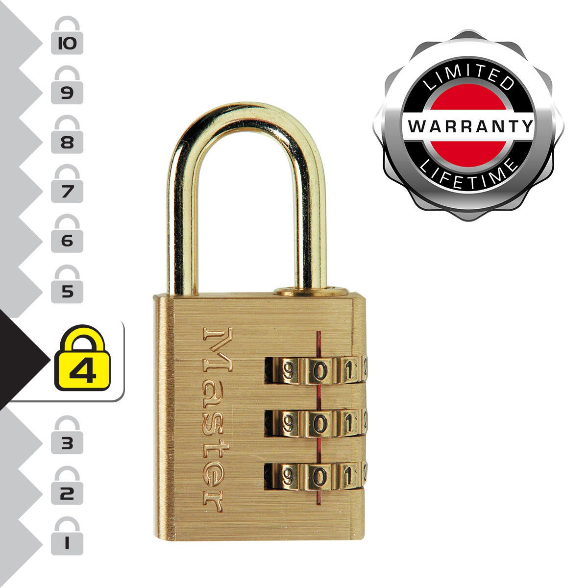 Lucchetto con codice MASTER LOCK in alluminio ansa H 24 x L 14 x Ø 5 mm - 3