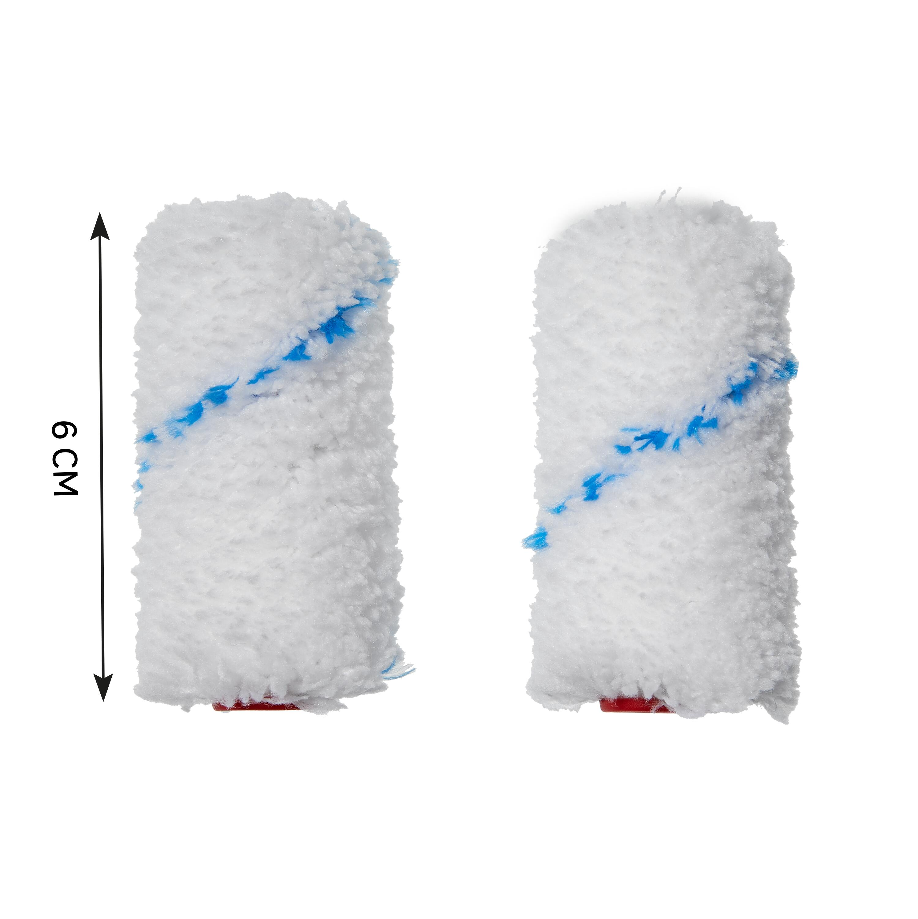 Lot de 2 mini manchons peinture pour mur lisse, DEXTER, l.60 mm - 2