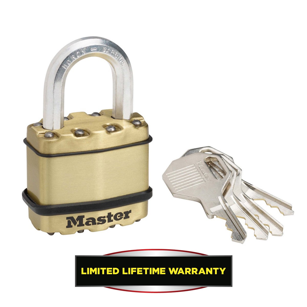 Cadenas avec clé MASTER LOCK acier laminé, l.45 mm - 6
