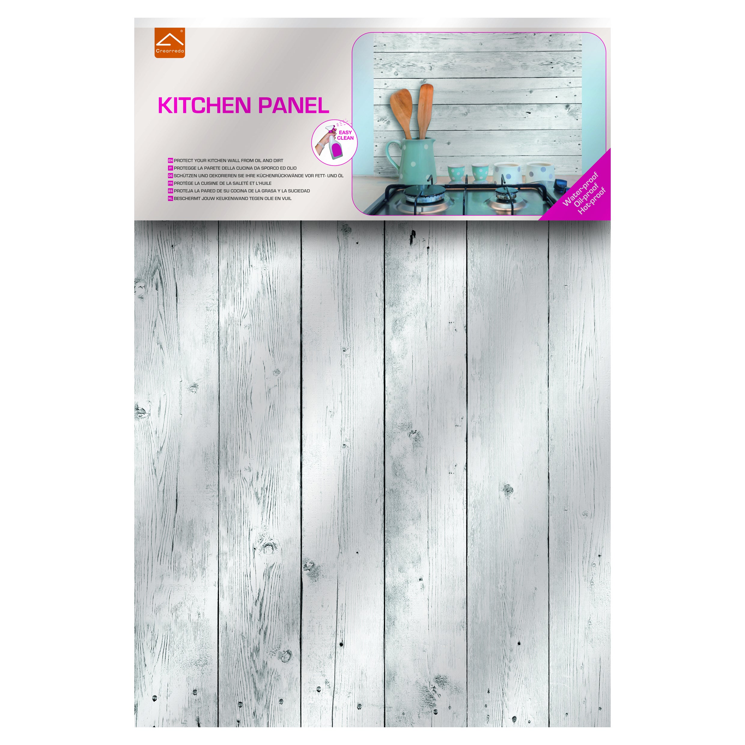 Adesivo decorativo paraschizzi adesivo Kitchen Panel 47x65 cm grigio bianco - 5