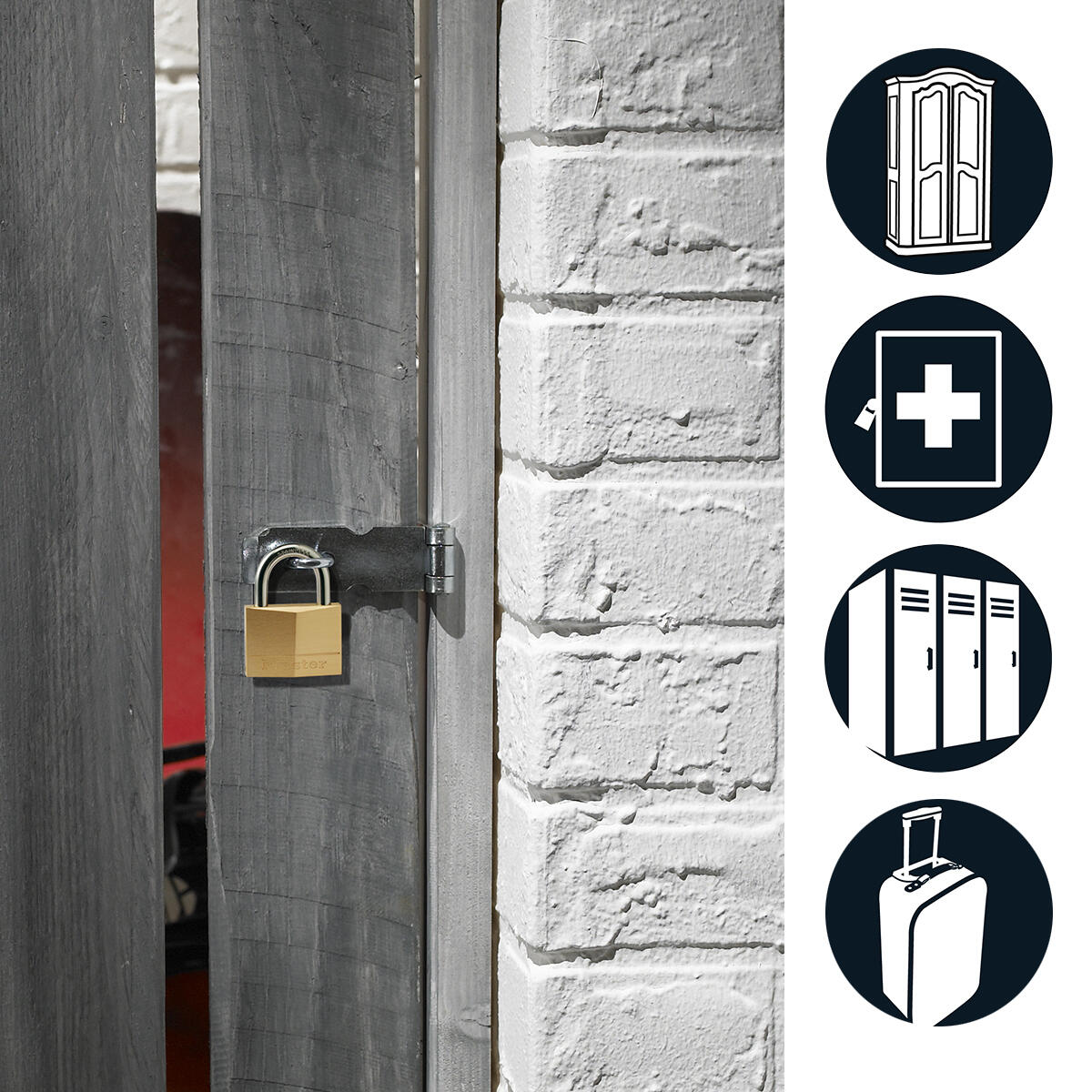 Cadenas avec clé MASTER LOCK laiton, l.70 mm - 6