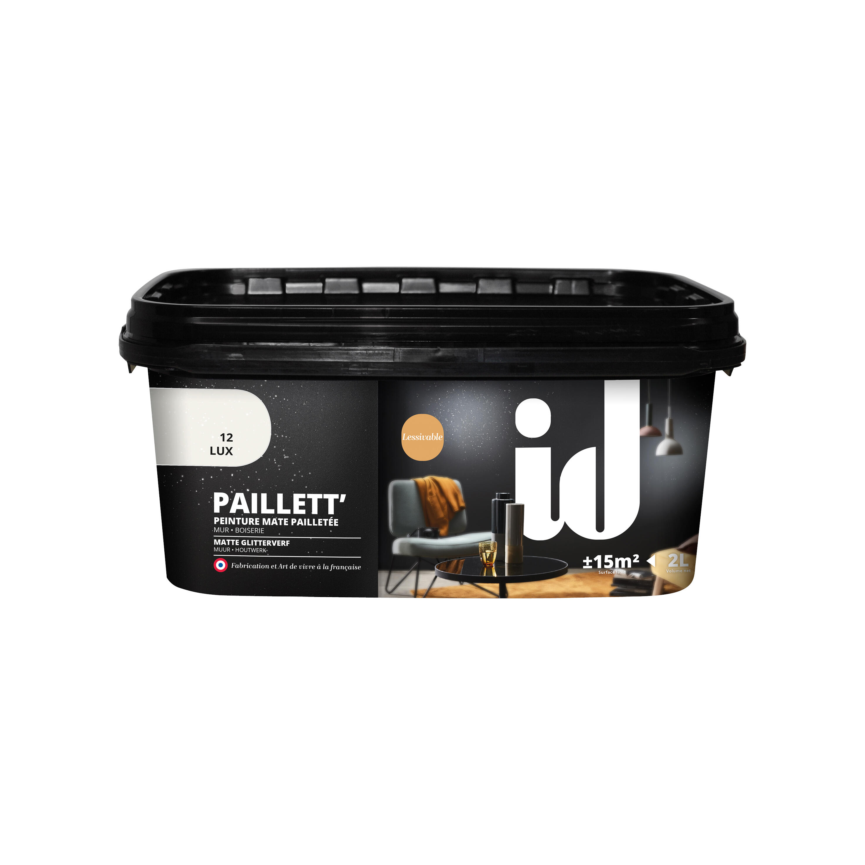 Pittura decorativa Paillett ID effetto paillette bianco bianco 2 l - 16