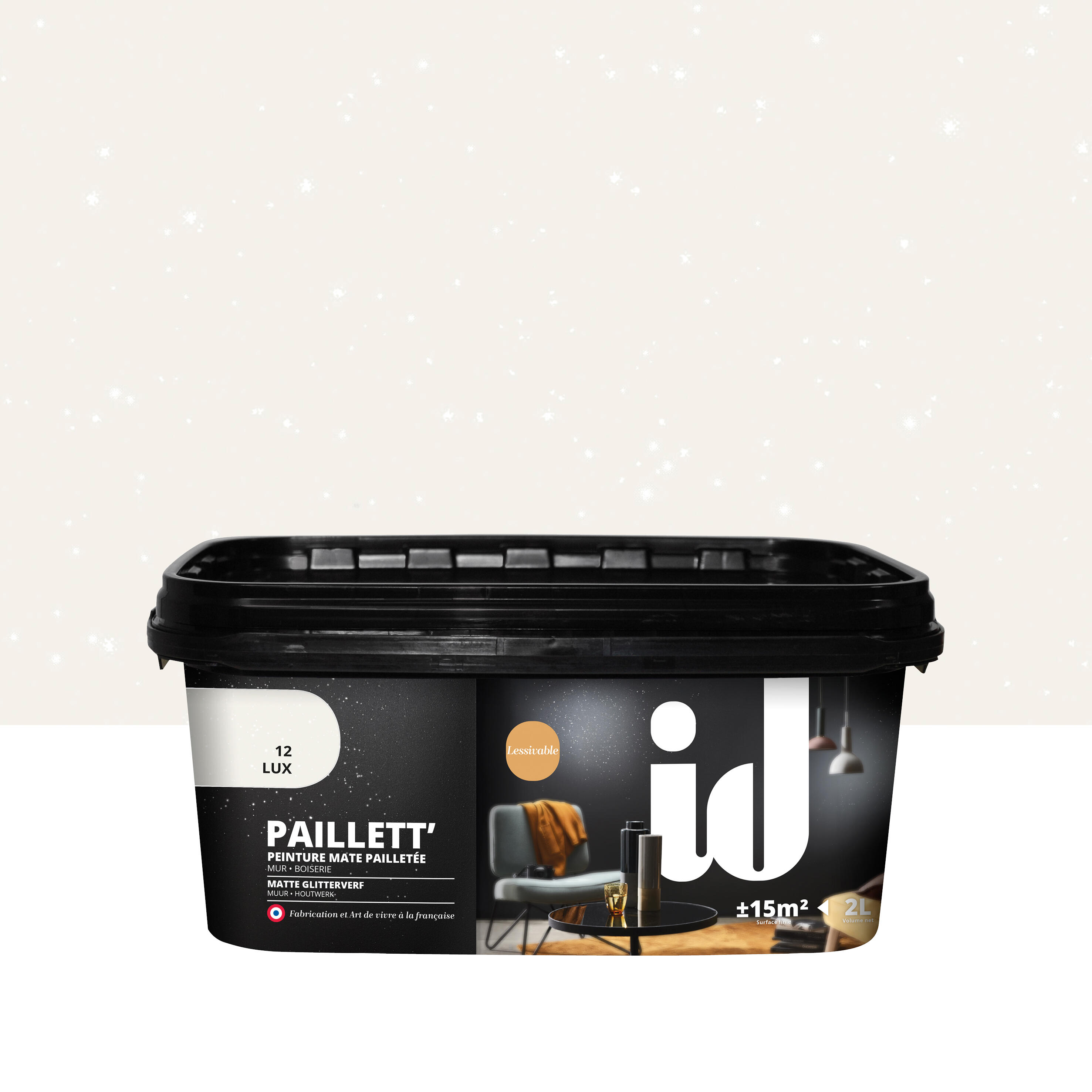 Pittura decorativa Paillett ID effetto paillette bianco bianco 2 l - 15